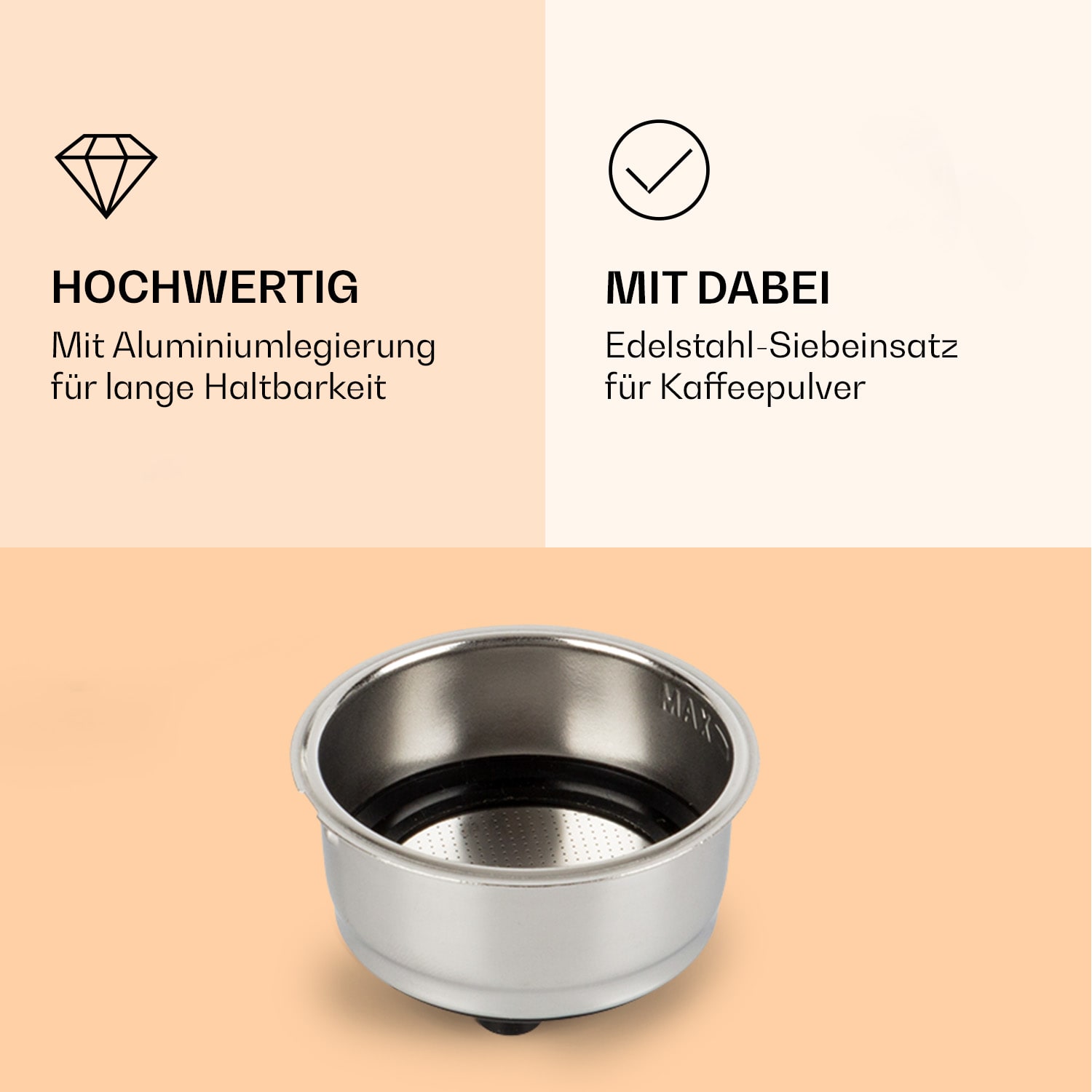 Passionata Espressomaker Siebträger Aluminiumlegierung Zubehör 