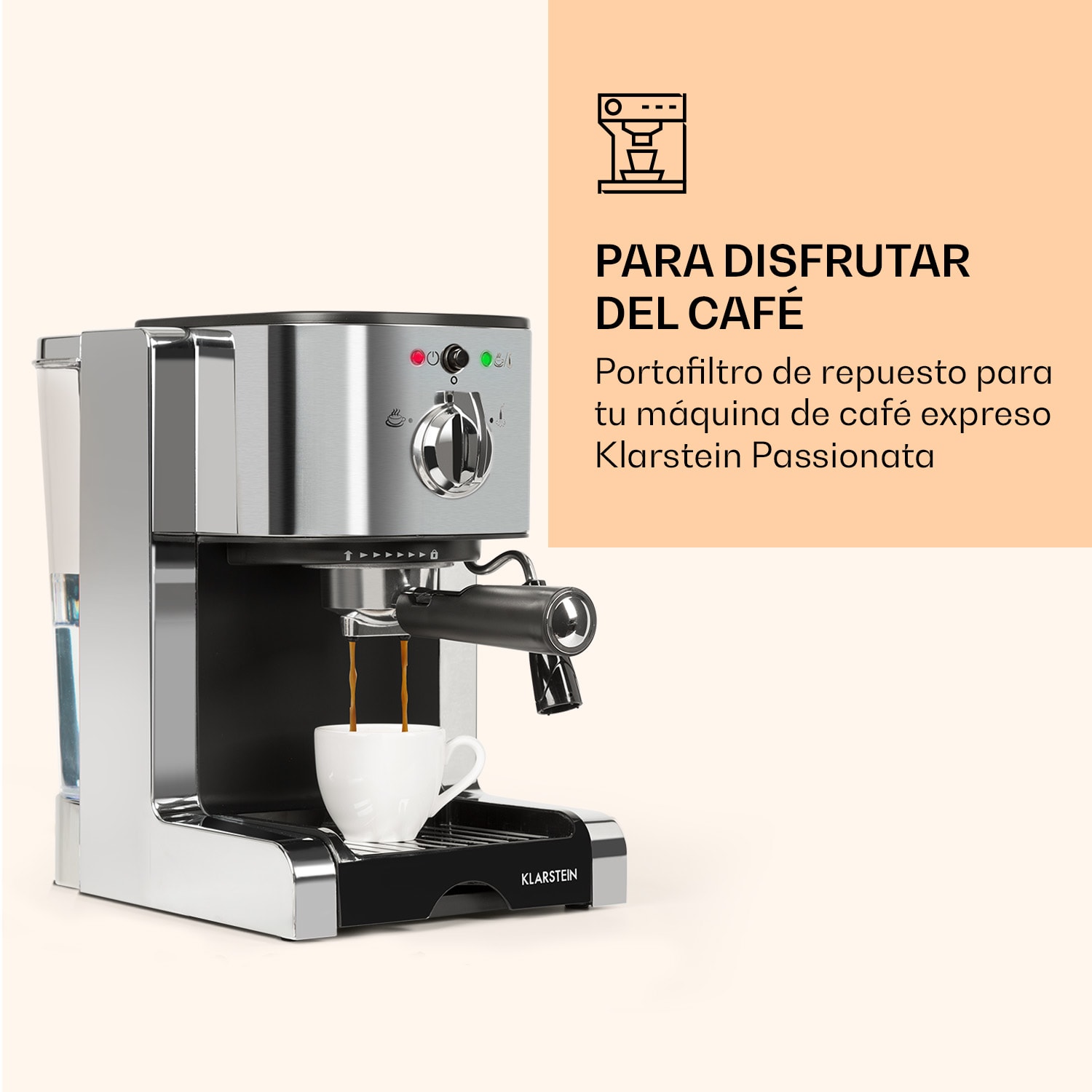 Cafetera Passionata Espresso Soporte de filtro de aleación de aluminio y acero inoxidable  