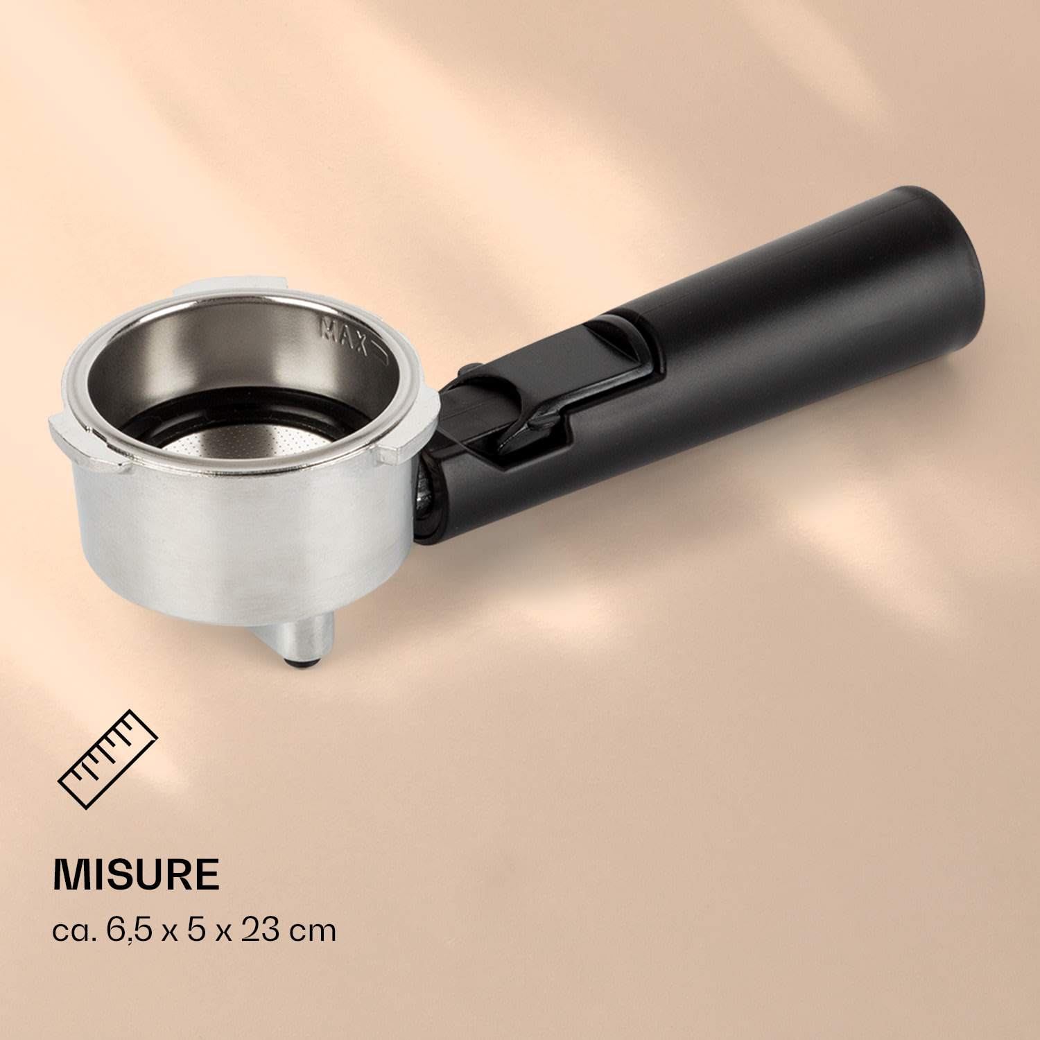 Accessorio porta-filtro in lega d'alluminio per macchina da espresso Passionata  