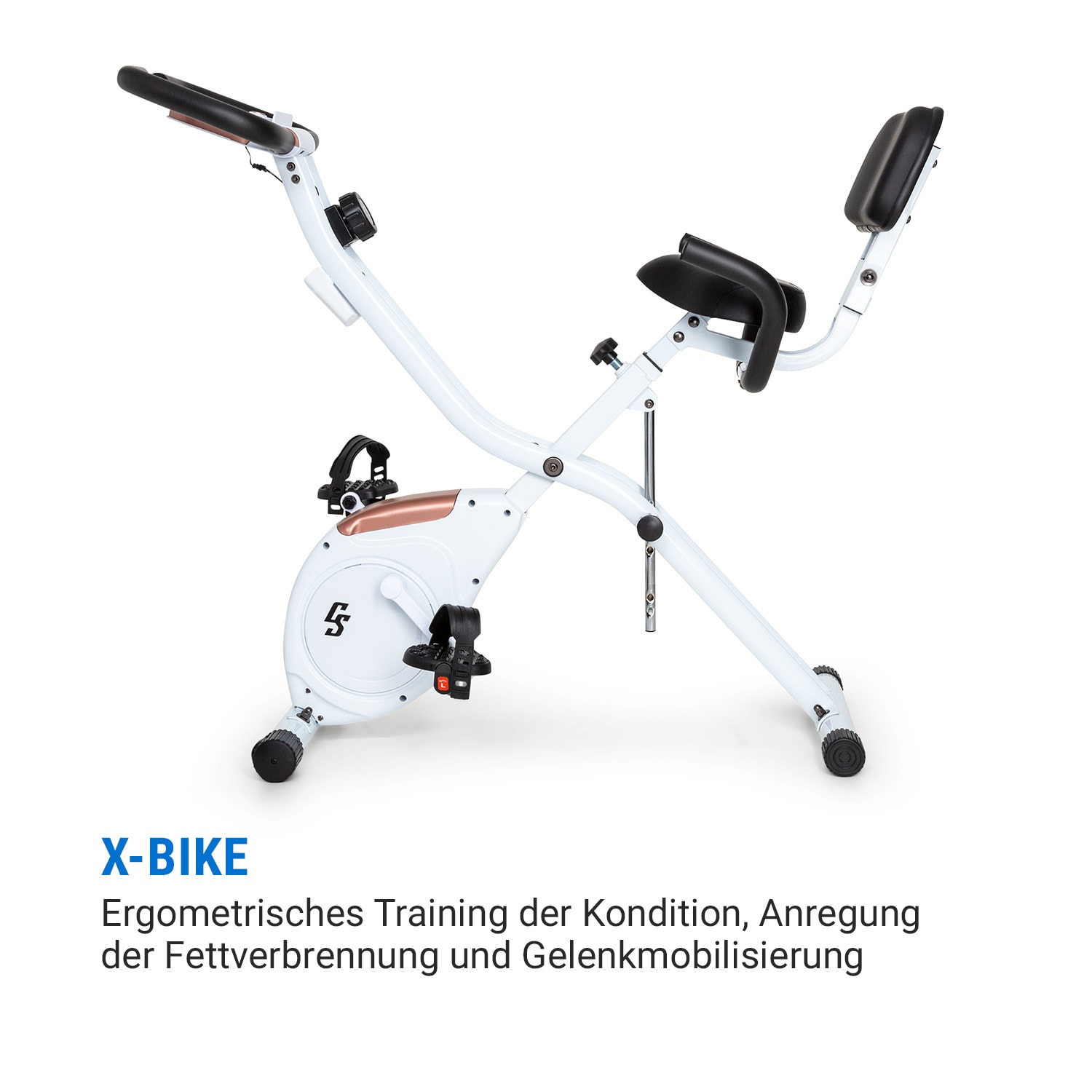 Azura 2 X-Bike Heimtrainer 3 kg Schwungmasse 8 Widerstandsstufen klappbar 