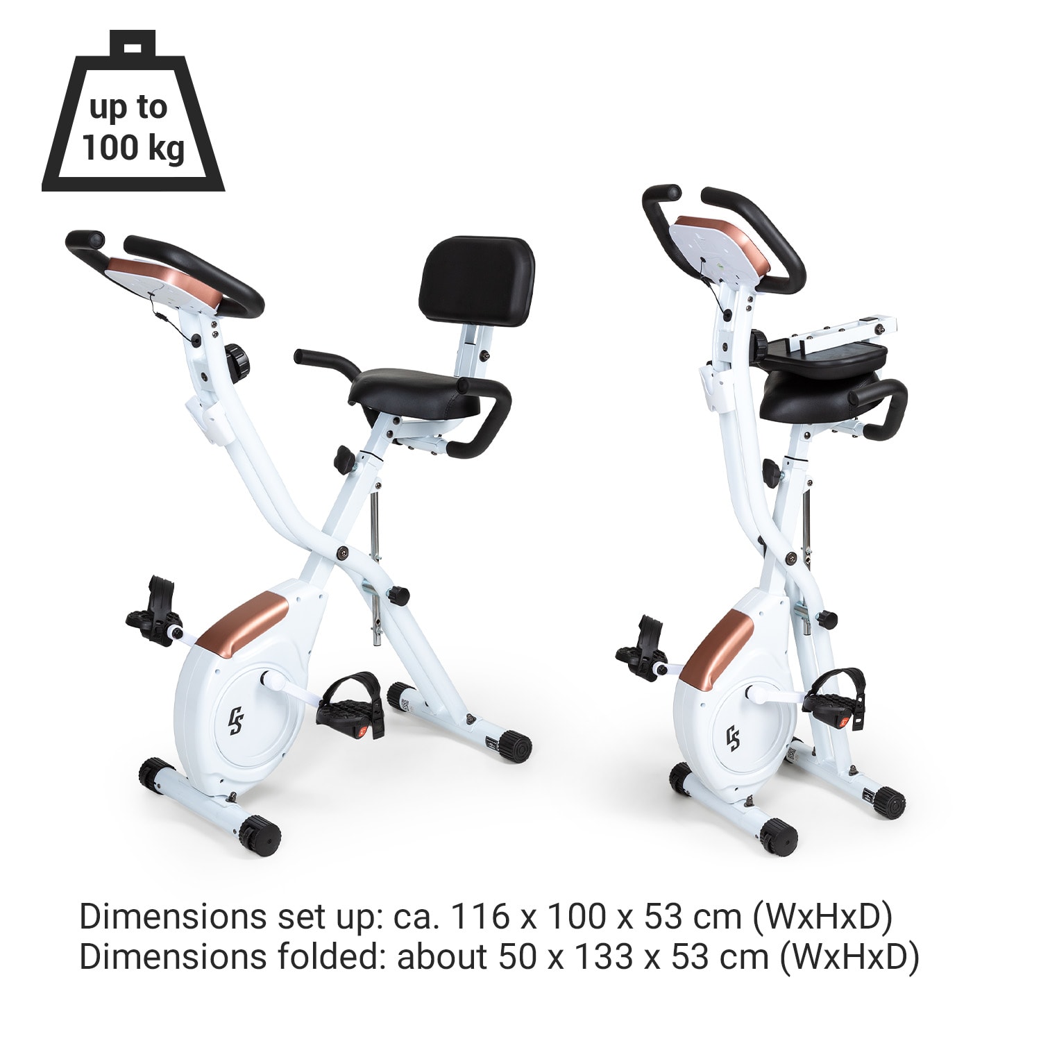 Azura 2, X-bike, otthoni edzőgép, lendkerék 3,5 kg, 8 ellenállás fokozat, összecsukható