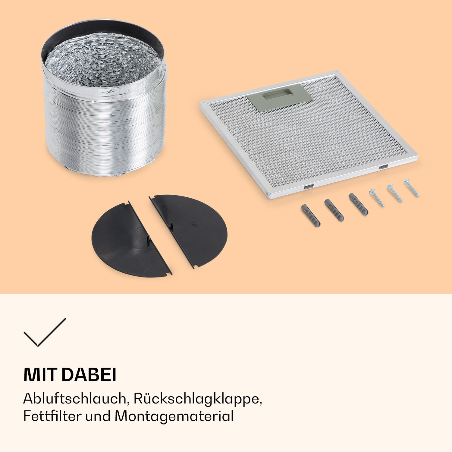 Barella Dunstabzugshaube 35 x 93 x 43 cm Umluft 557 m³/h LED Aktivkohlefilter Schwarz