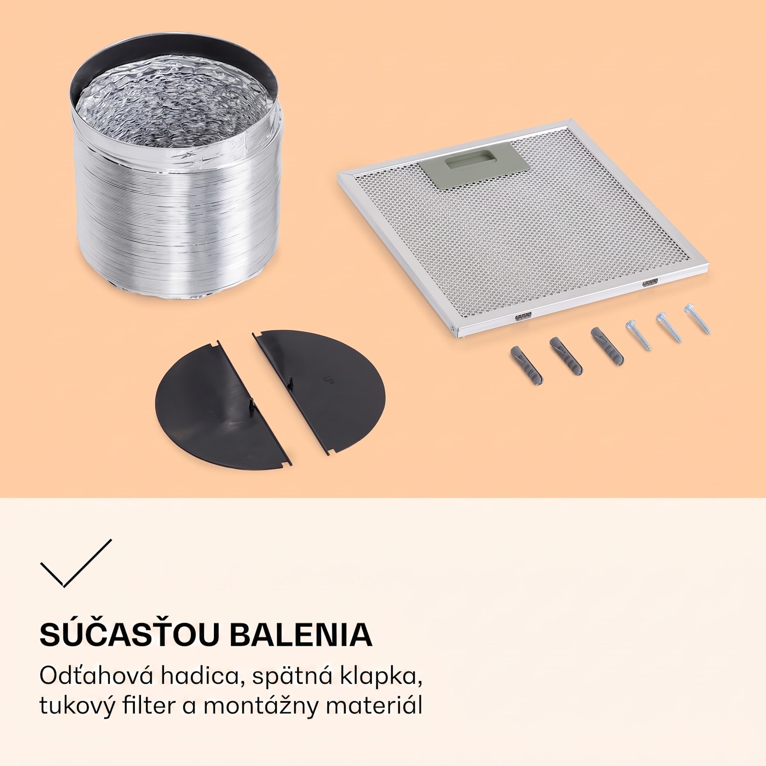 Barella, digestor, 38 cm, 518 m³/h, LED, biely Čierna
