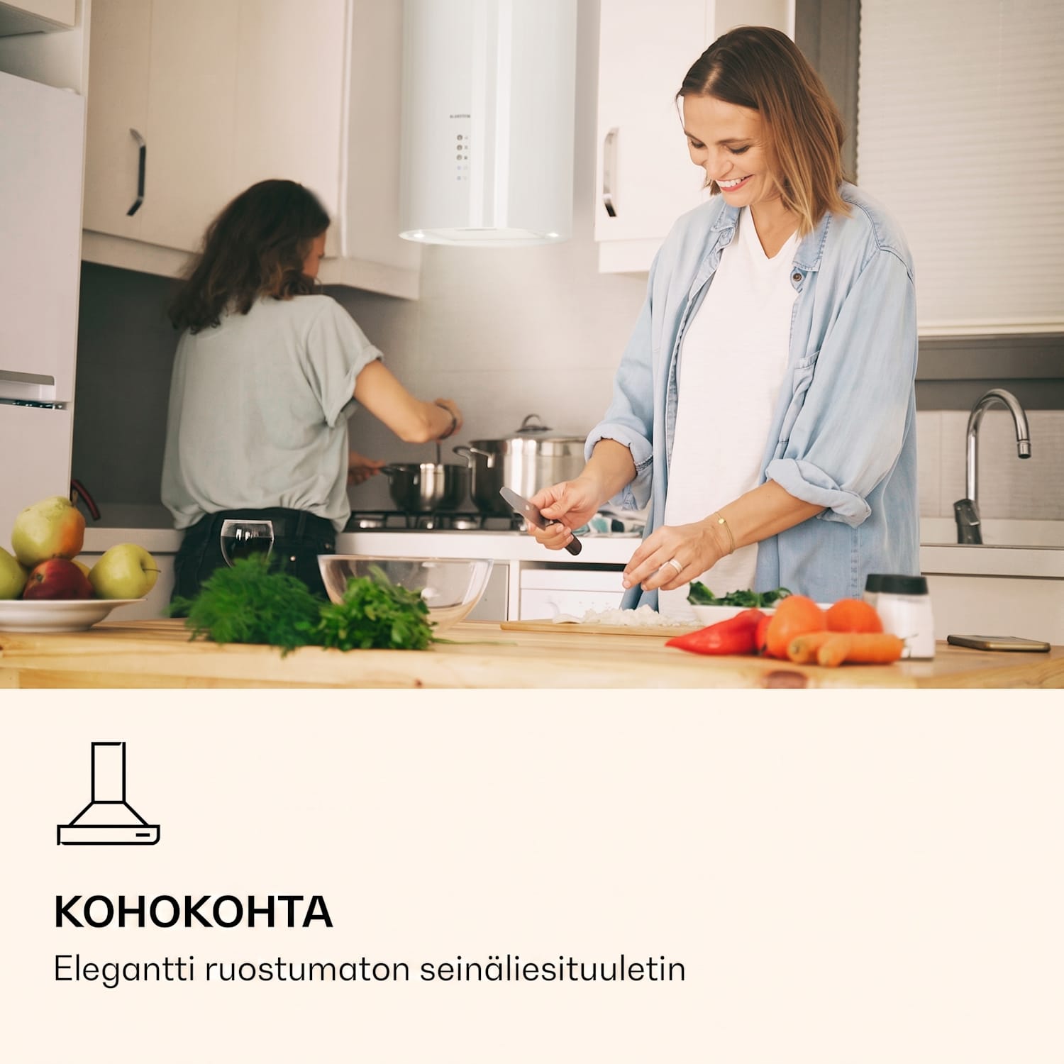 Barella liesituuletin 35 x 93 x 43 cm kiertoilma 518 m³/h LED aktiivihiilisuodatin Valkoinen