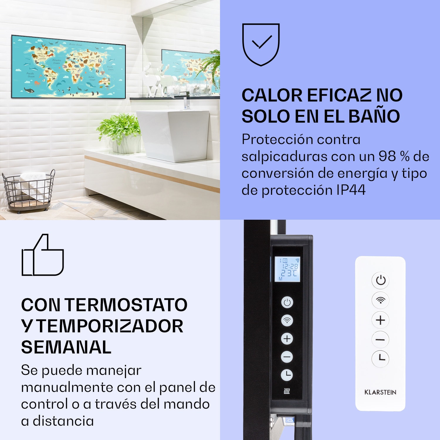 Wonderwall Air Art Calefactor infrarrojo inteligente con animales 120 x 60 cm 700 W 