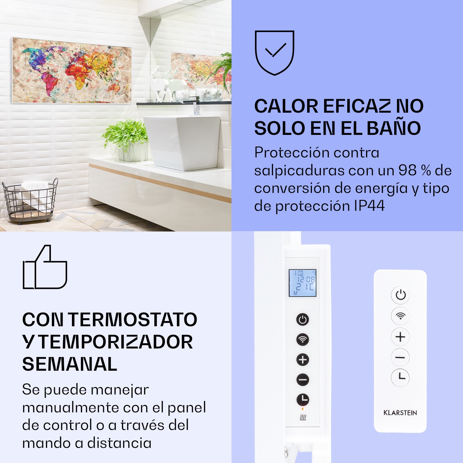 Wonderwall Air Art Calefactor infrarrojo inteligente colorido 120 x 60 cm 700 W 