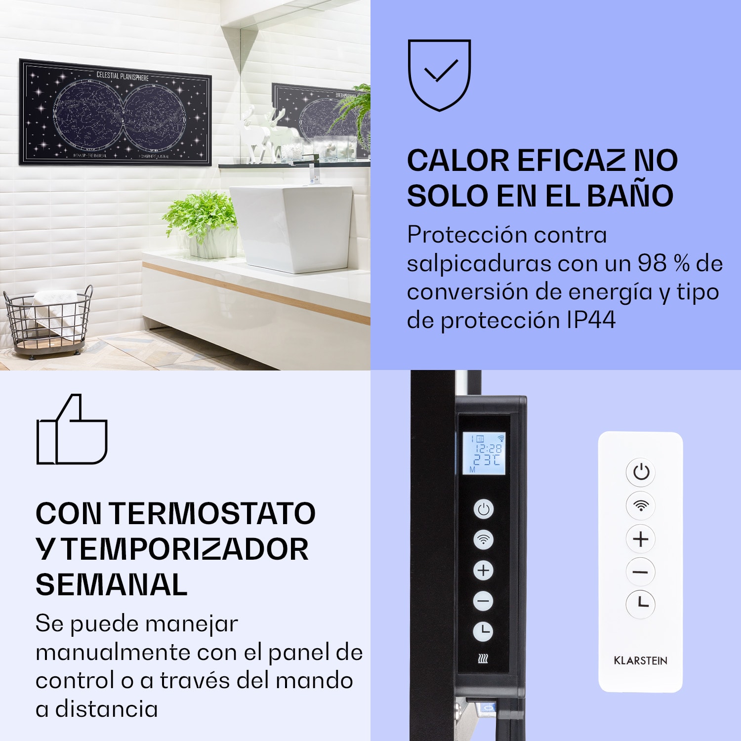 Wonderwall Air Art Calefactor infrarrojo inteligente cielo 120 x 60 cm 700 W 120 x 60 cm | 700 W | Mapa del cielo