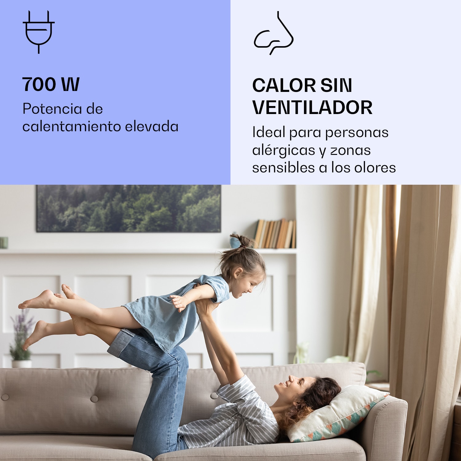 Wonderwall Air Art Calefactor infrarrojo inteligente de bosque 120 x 60 cm 700 W 120 x 60 cm | 700 W | Forest