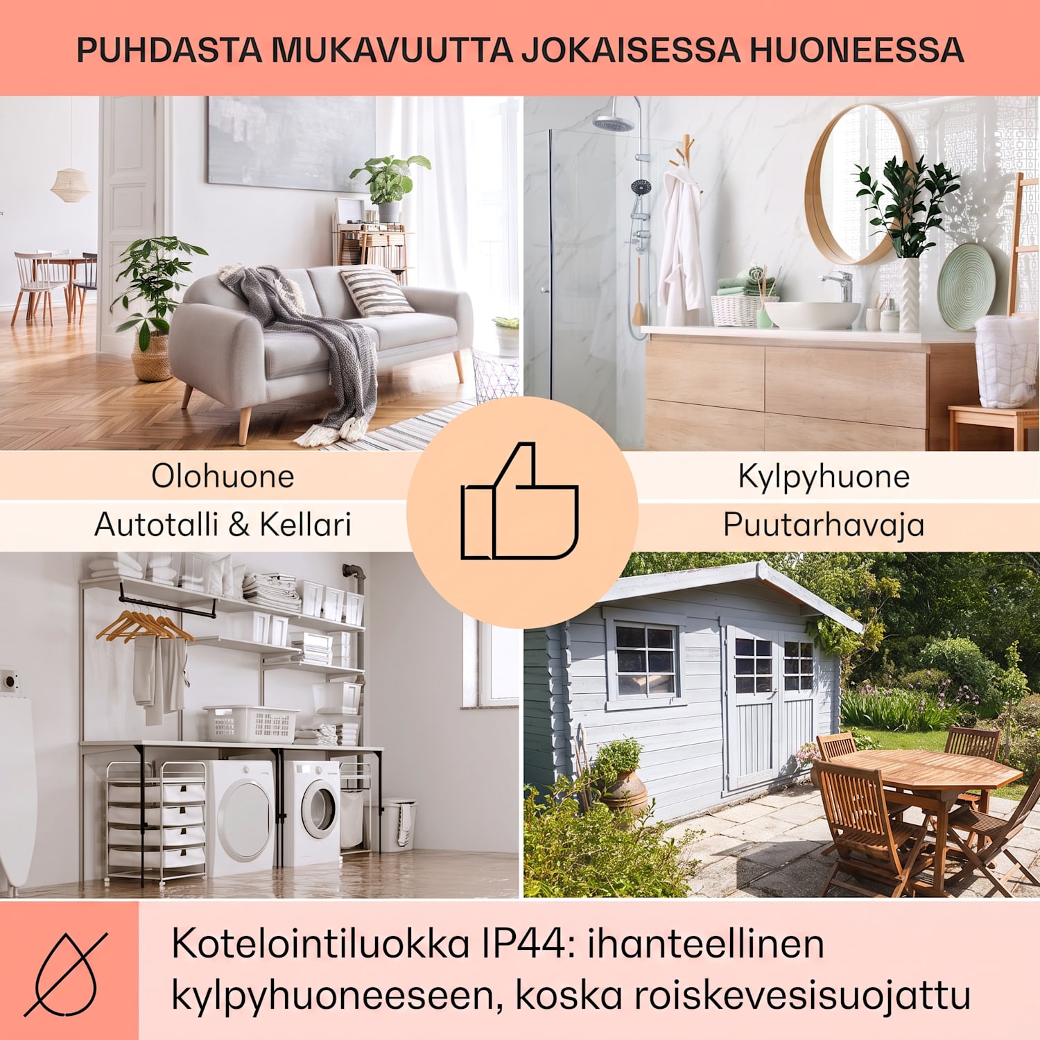 Wonderwall Air Art Smart infrapunalämmitin vuoristotie 120 x 60 cm 700 W 120 x 60 cm | Mountain Road, musta kehys