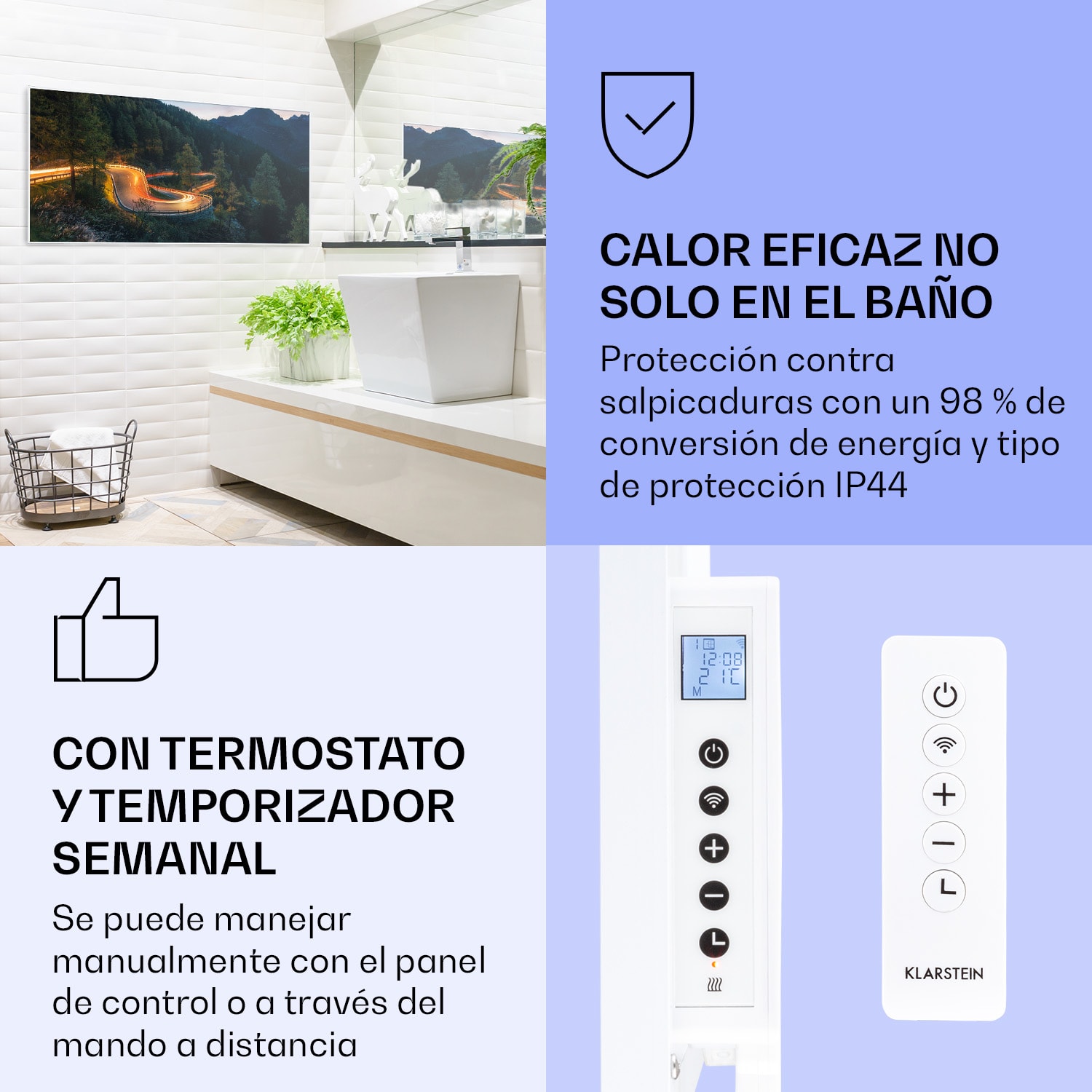 Wonderwall Air Art Calefactor infrarrojo inteligente de ruta de montaña 120 x 60 cm 700 W 120 x 60 cm | 700 W | Carretera de montaña