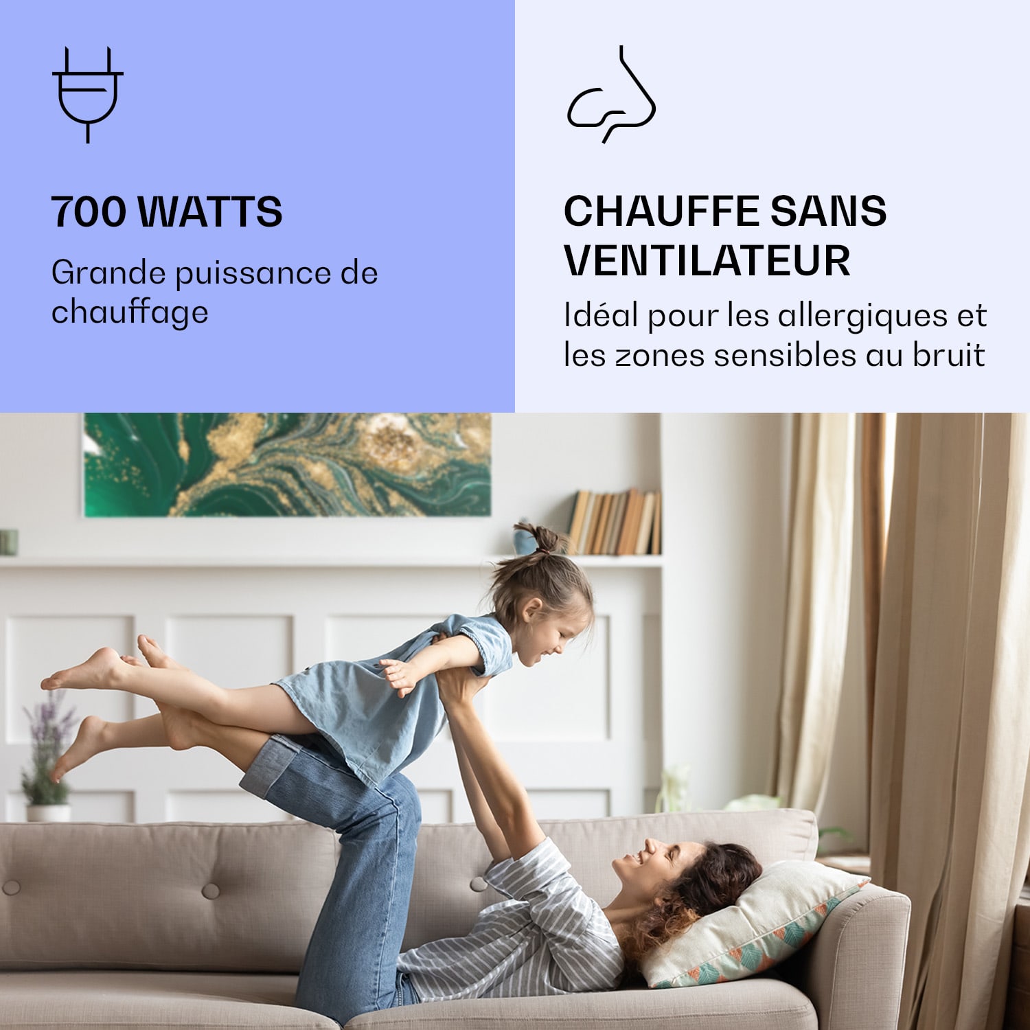 Wonderwall Air Art Smart infraroodverwarming draaikolk 120x60 cm 700 W 120 x 60 cm | Wervelingen, wit frame