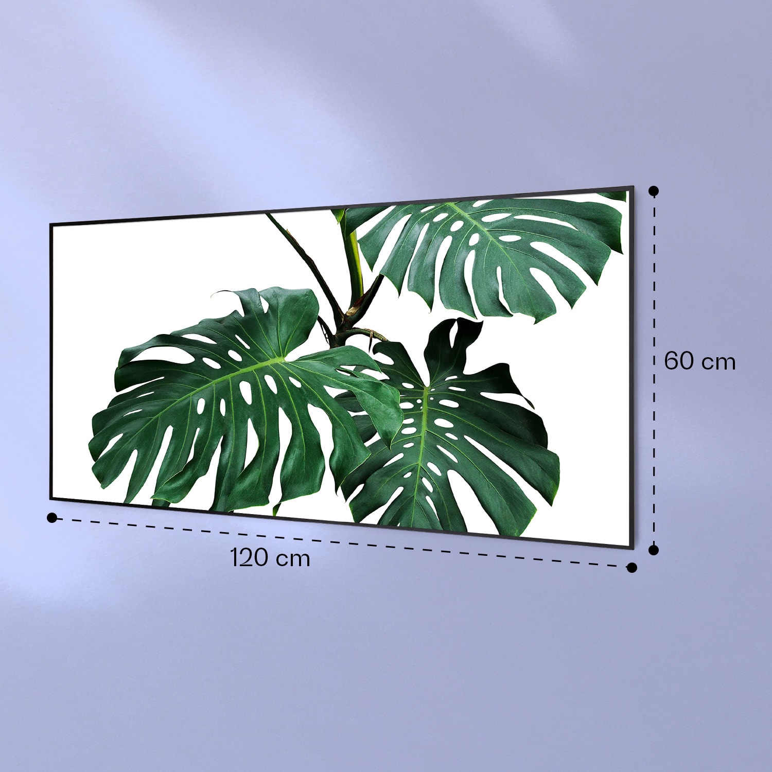 Air Art Smart Infrared Heater Green Leaf 120x60cm 700W 120 x 60 cm | Green leaf, black frame