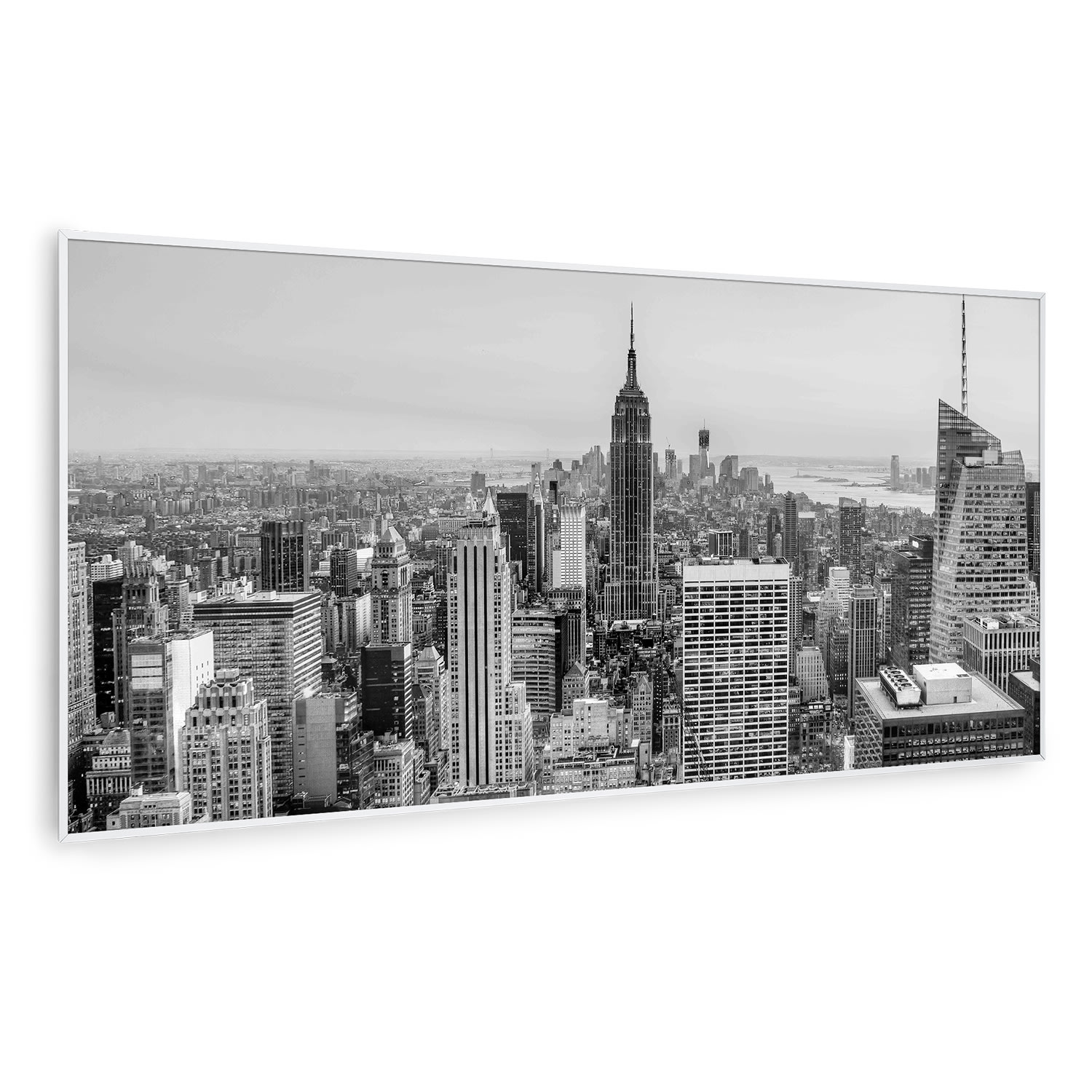 Wonderwall Air Art Calefactor infrarrojo inteligente de mapa de Nueva York 120 x 60 cm 700 W 120 x 60 cm | 700 W | NYC | Blanco