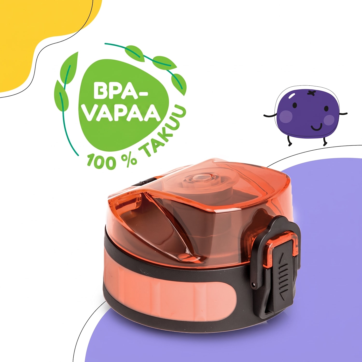 schmatzfatz Wakaba varaosakansi 350/400/500 millilitran juomapulloon | Muovinen juomaosa | BPA-vapaa Koralli Vaaleanpunainen