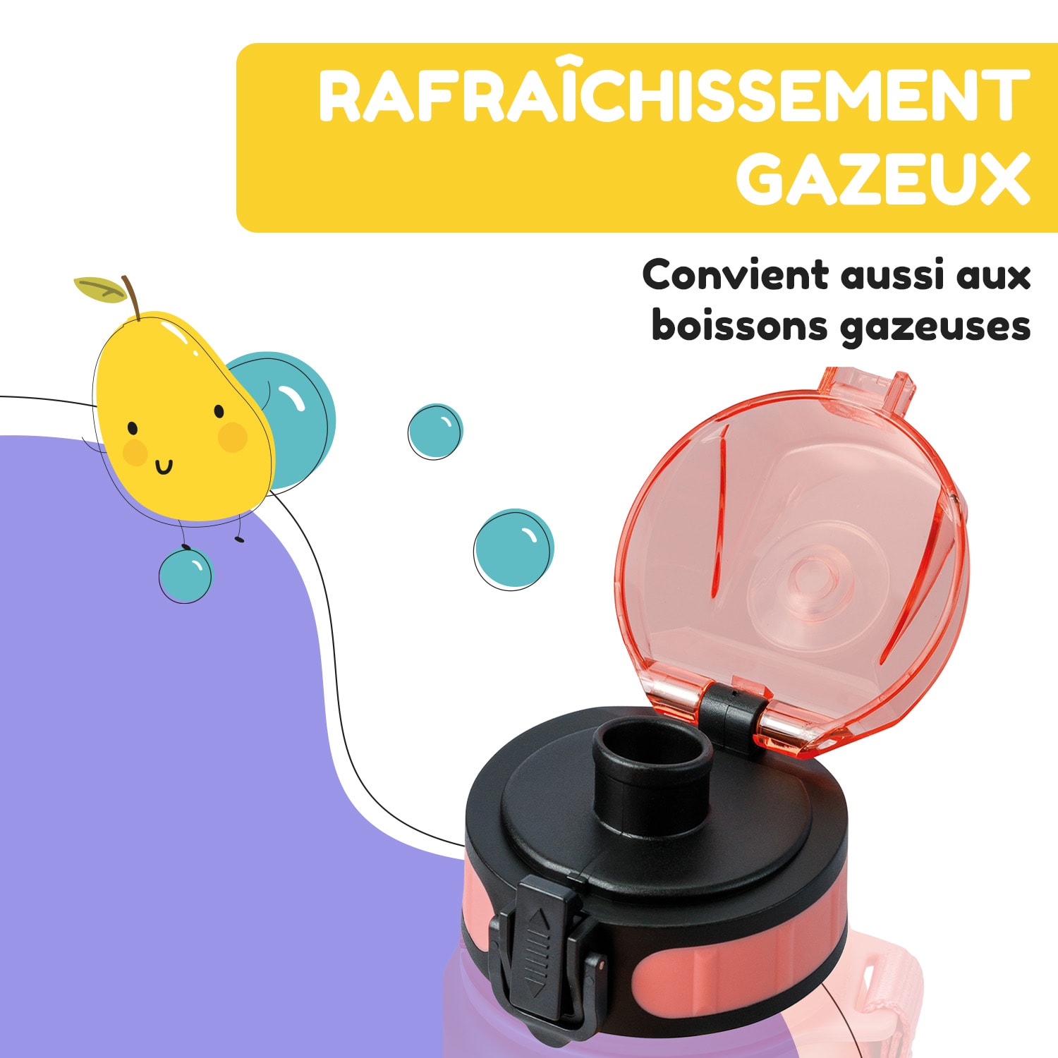 schmatzfatz couvercle de remplacement Hauteur : 4,5 cm Diamètre : 7 cm Sans BPA 