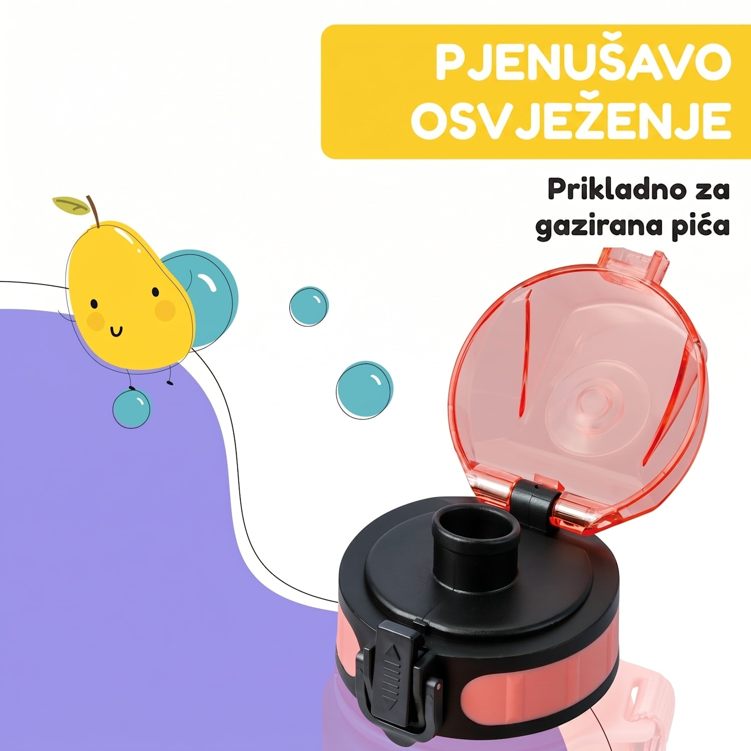 schmatzfatz, rezervni poklopac, visina: 4,5 cm, promjer: 7 cm, bez BPA Koraljno ružičasta