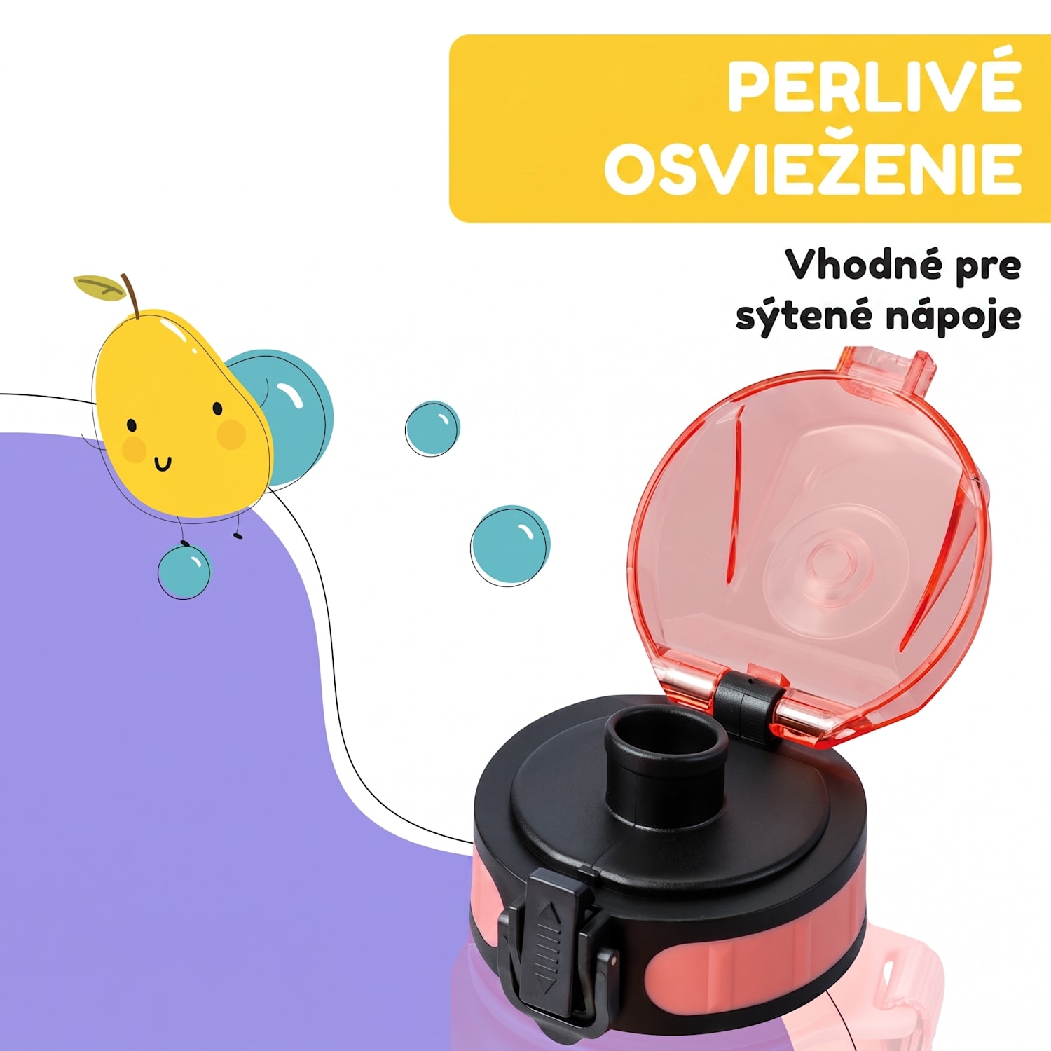 schmatzfatz, náhradný vrchnák, výška: 4,5 cm, priemer: 7 cm, bez BPA Korálová ružová