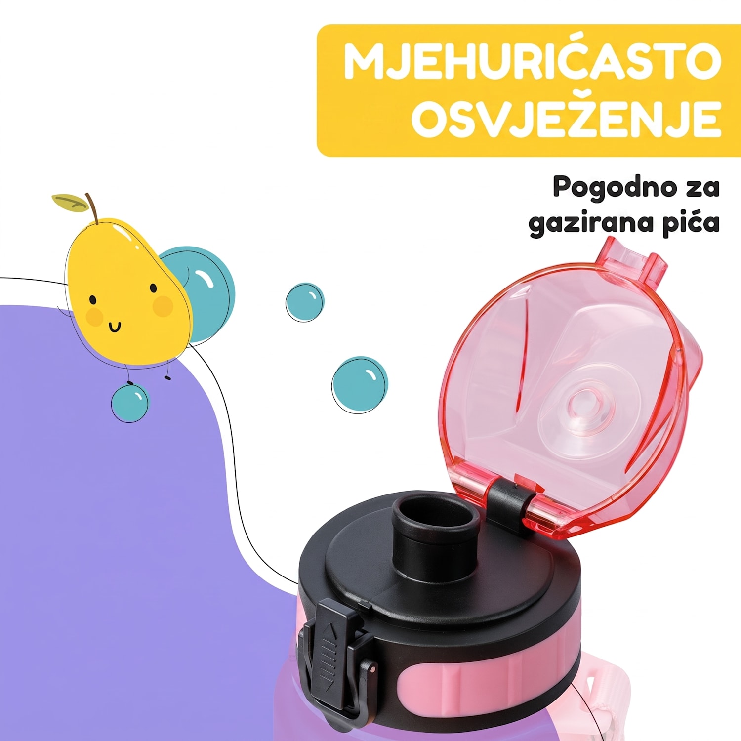Schmatzfatz, rezervni poklopac, visina: 4,5 cm, promjer: 7 cm, bez BPA Candy ružičasta