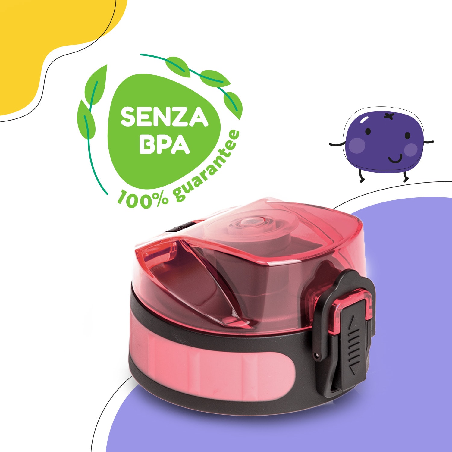 Schmatzfatz, coperchio di ricambio, altezza: 4,5 cm, diametro: 7 cm, senza BPA Rosa confetto