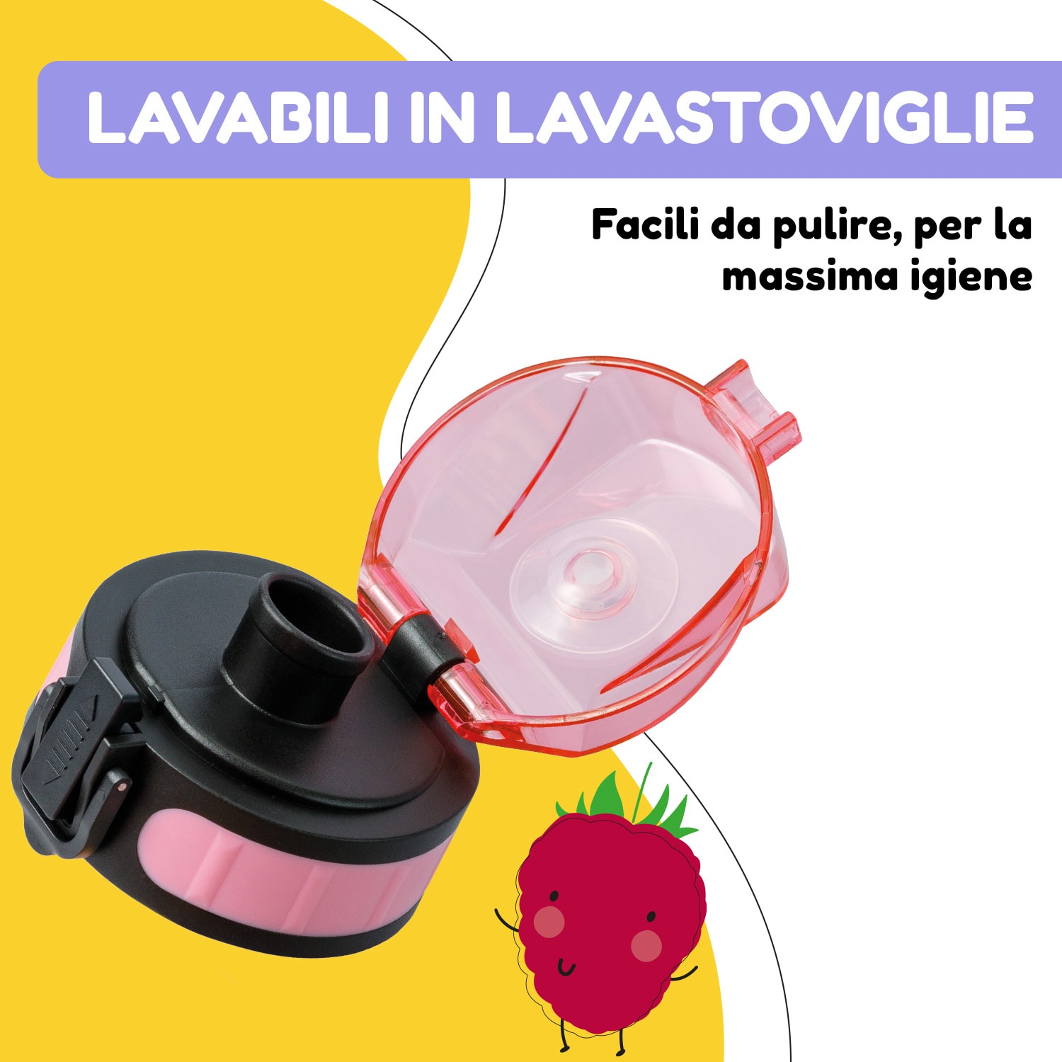 Schmatzfatz, coperchio di ricambio, altezza: 4,5 cm, diametro: 7 cm, senza BPA Rosa confetto