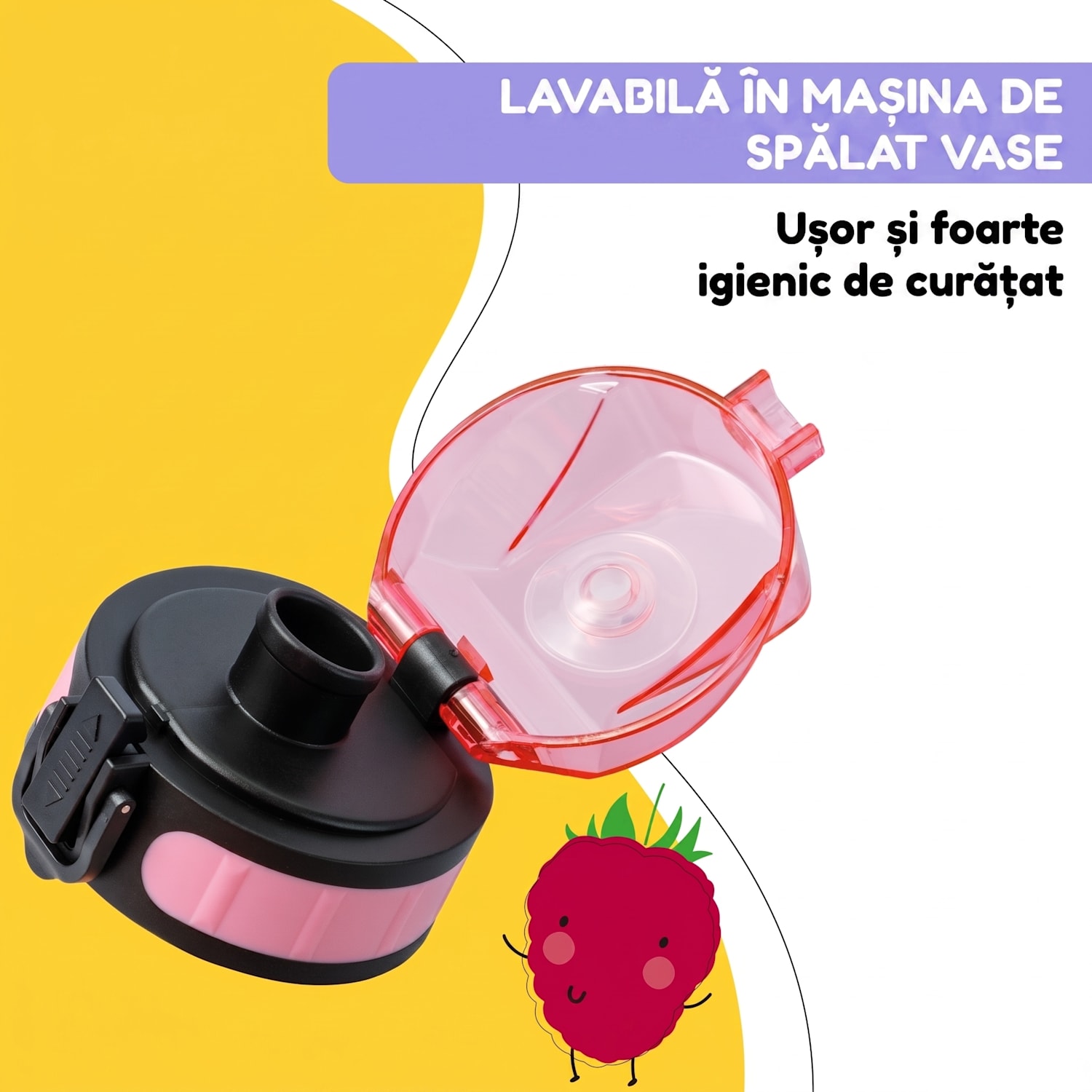 Schmatzfatz, capac de rezervă, înălțime: 4,5 cm, diametru: 7 cm, fără BPA Roz Candy