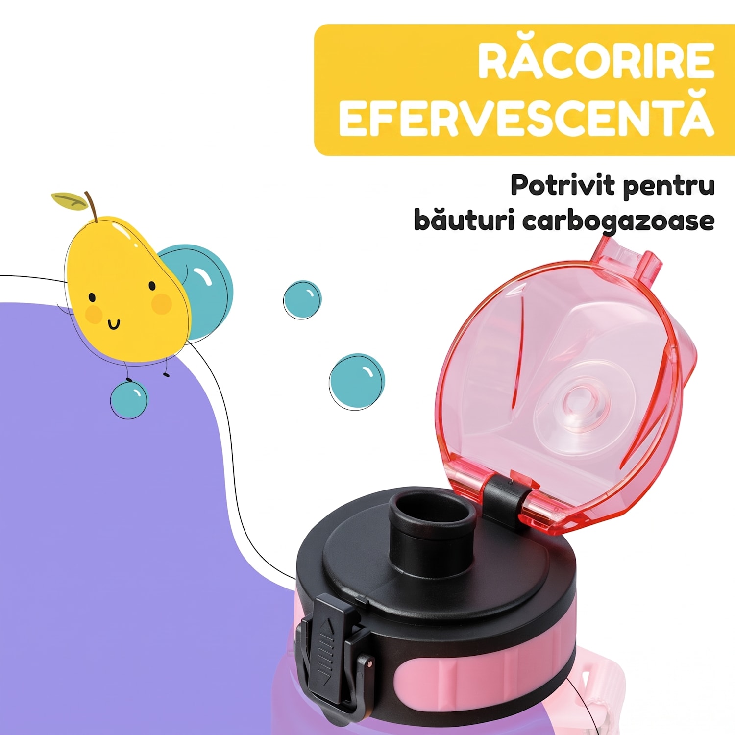 Schmatzfatz, capac de rezervă, înălțime: 4,5 cm, diametru: 7 cm, fără BPA Roz Candy