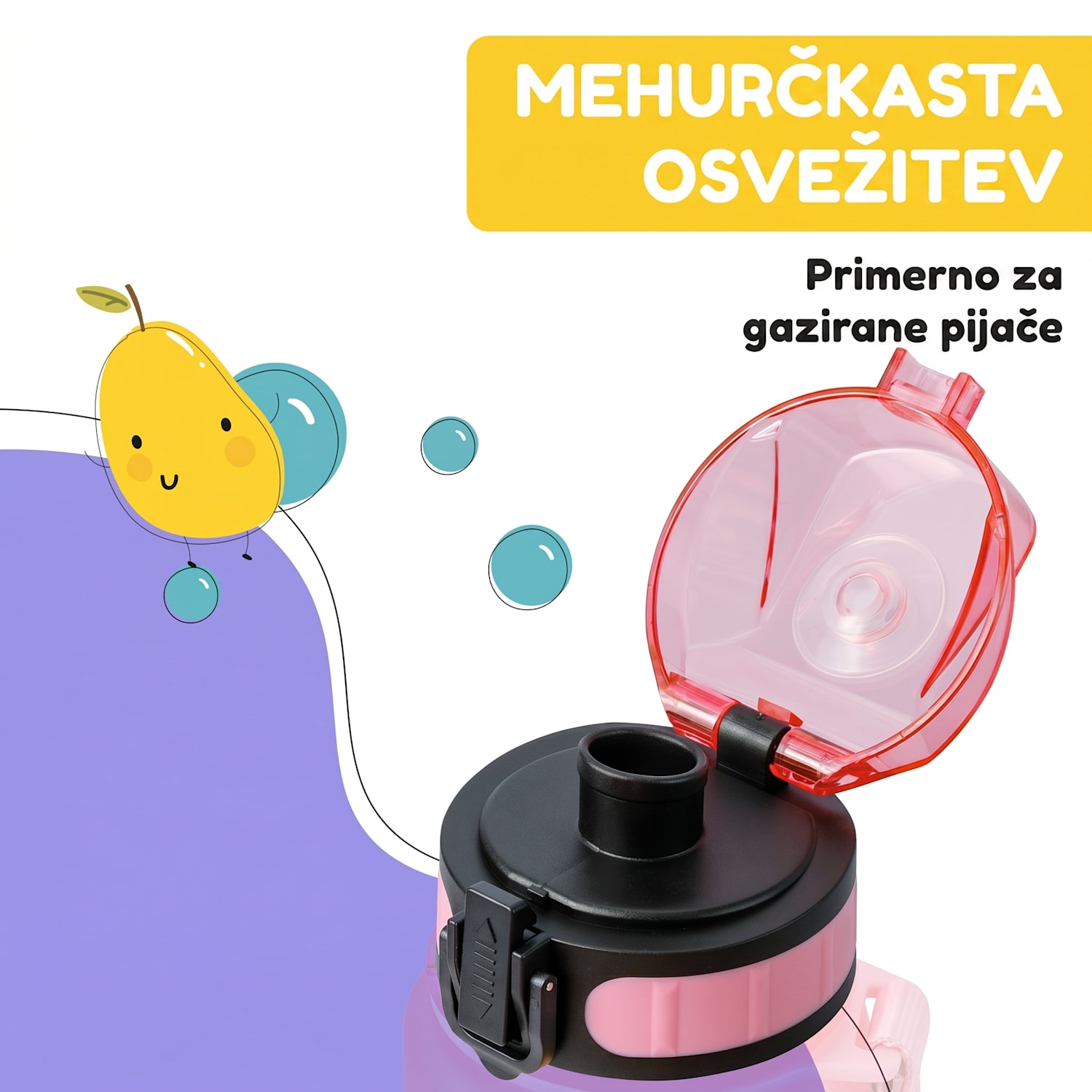 Schmatzfatz, rezervni pokrovček, višina: 4,5 cm, premer: 7 cm, brez BPA Candy roza