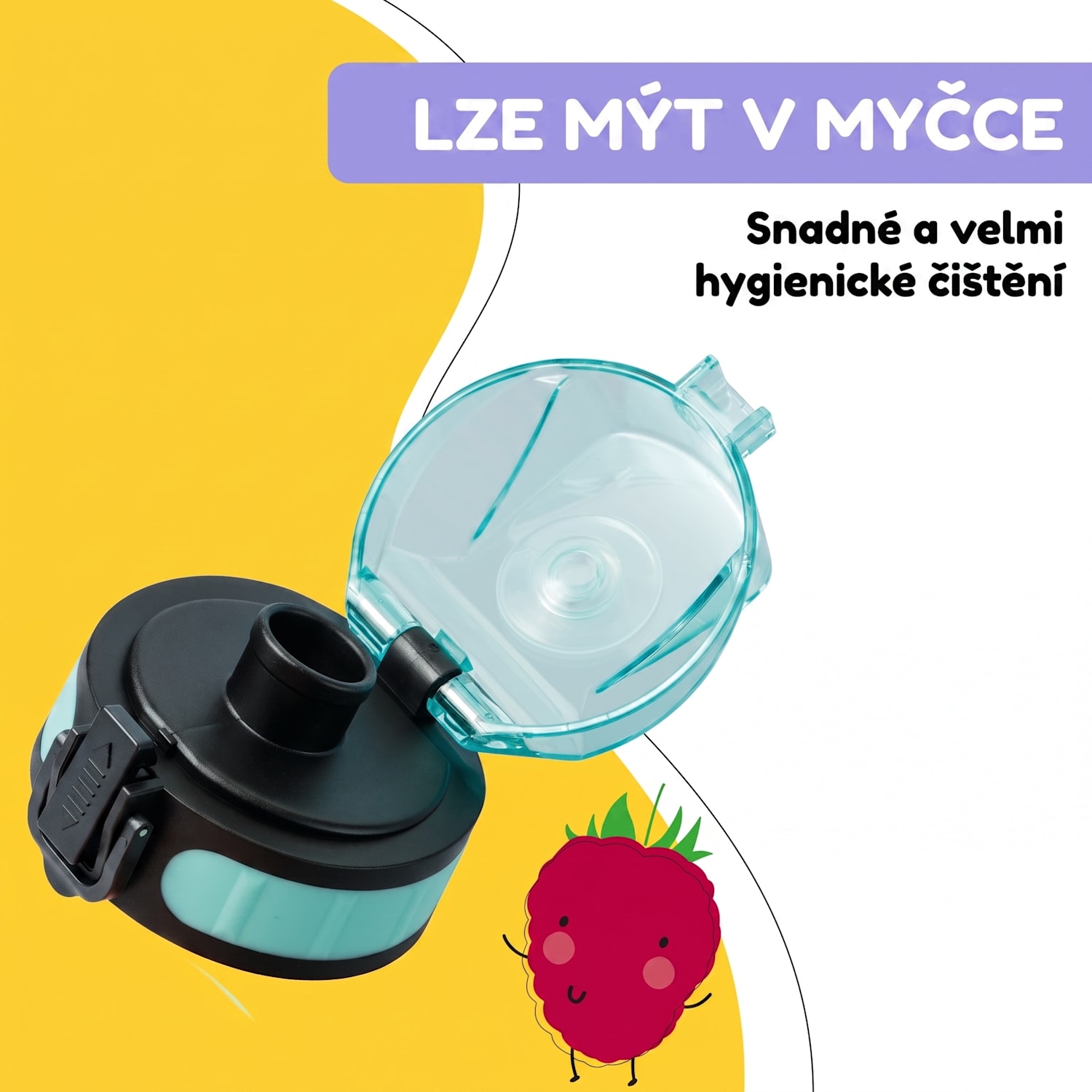 Schmatzfatz, náhradní víčko, výška: 4,5 cm, průměr: 7 cm, bez BPA Aqua