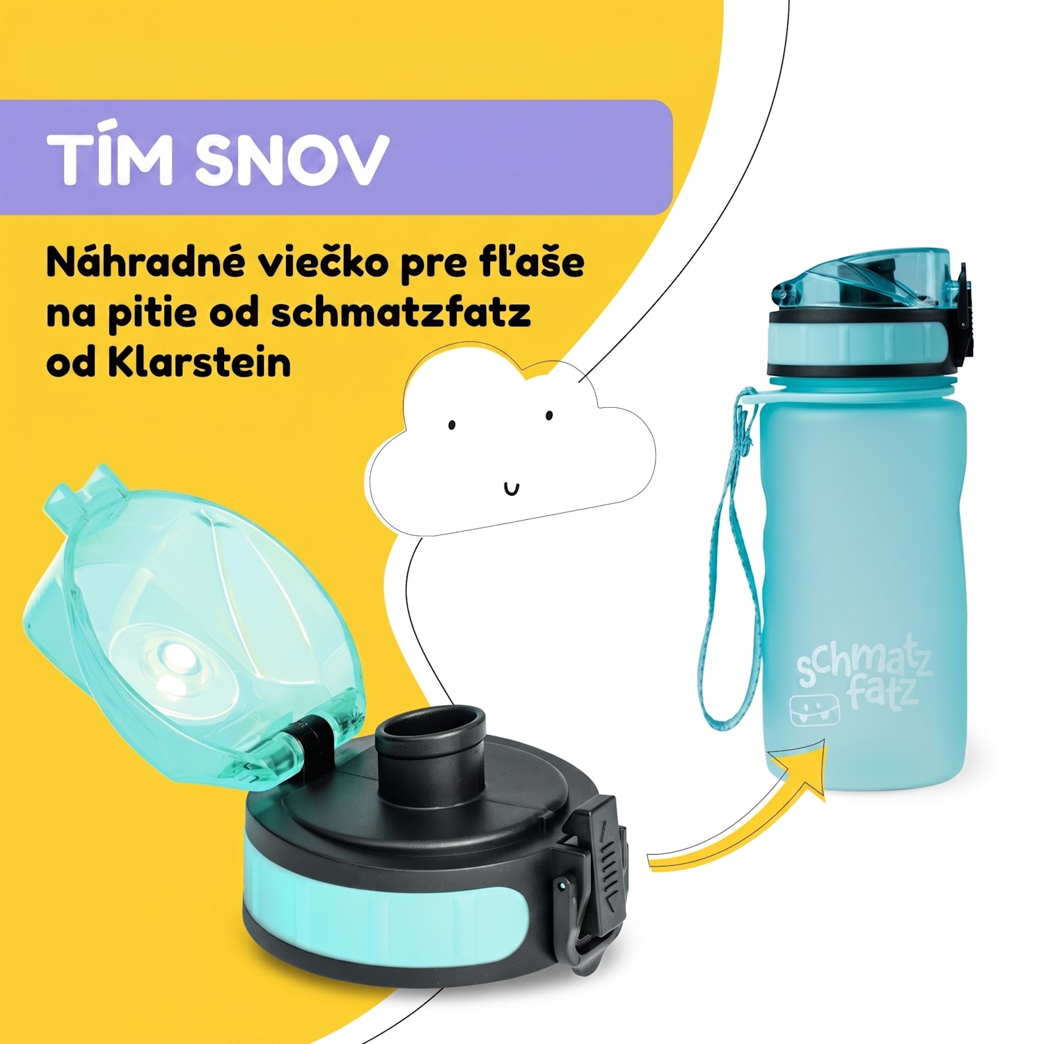 Schmatzfatz, náhradný vrchnák, výška: 4,5 cm, priemer: 7 cm, bez BPA Aqua