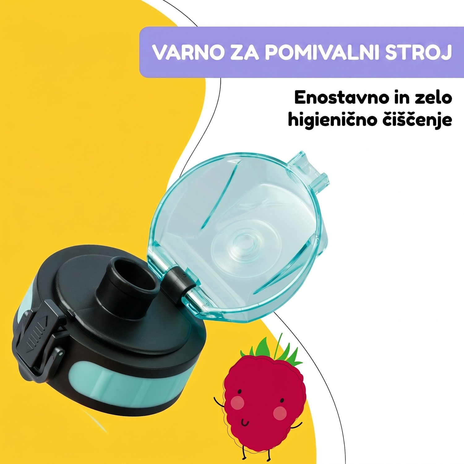Schmatzfatz, rezervni pokrovček, višina: 4,5 cm, premer: 7 cm, brez BPA Aqua