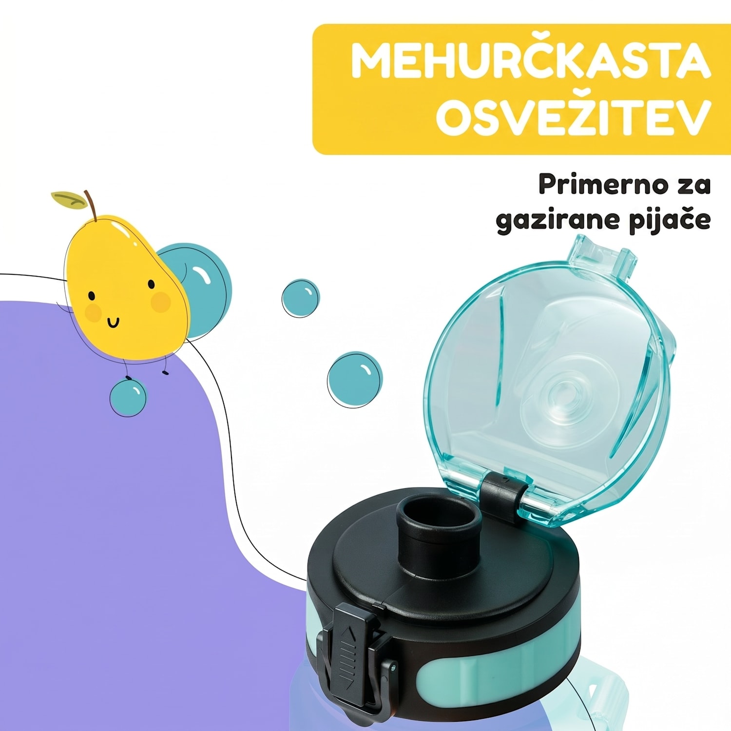 Schmatzfatz, rezervni pokrovček, višina: 4,5 cm, premer: 7 cm, brez BPA Aqua