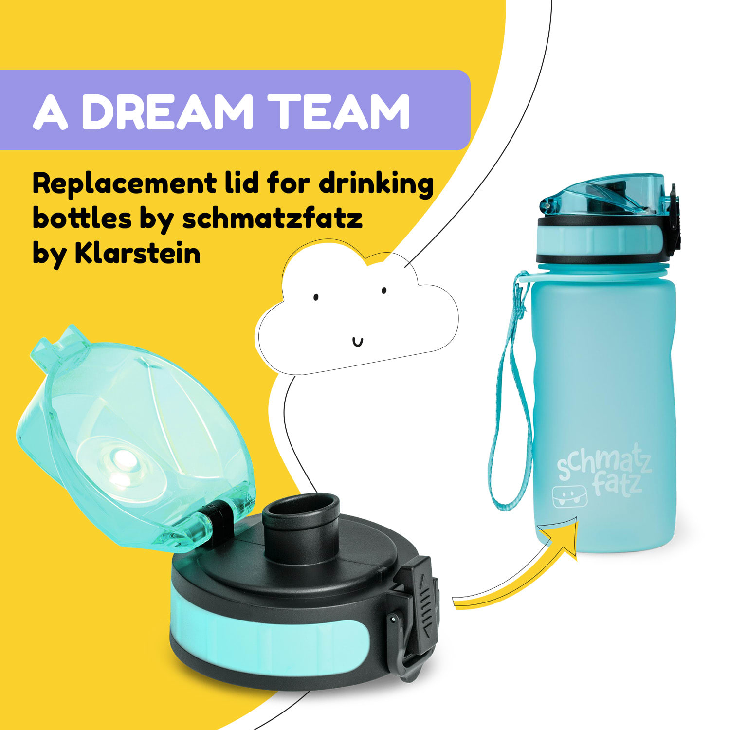 Schmatzfatz, capac de rezervă, înălțime: 4,5 cm, diametru: 7 cm, fără BPA Aqua