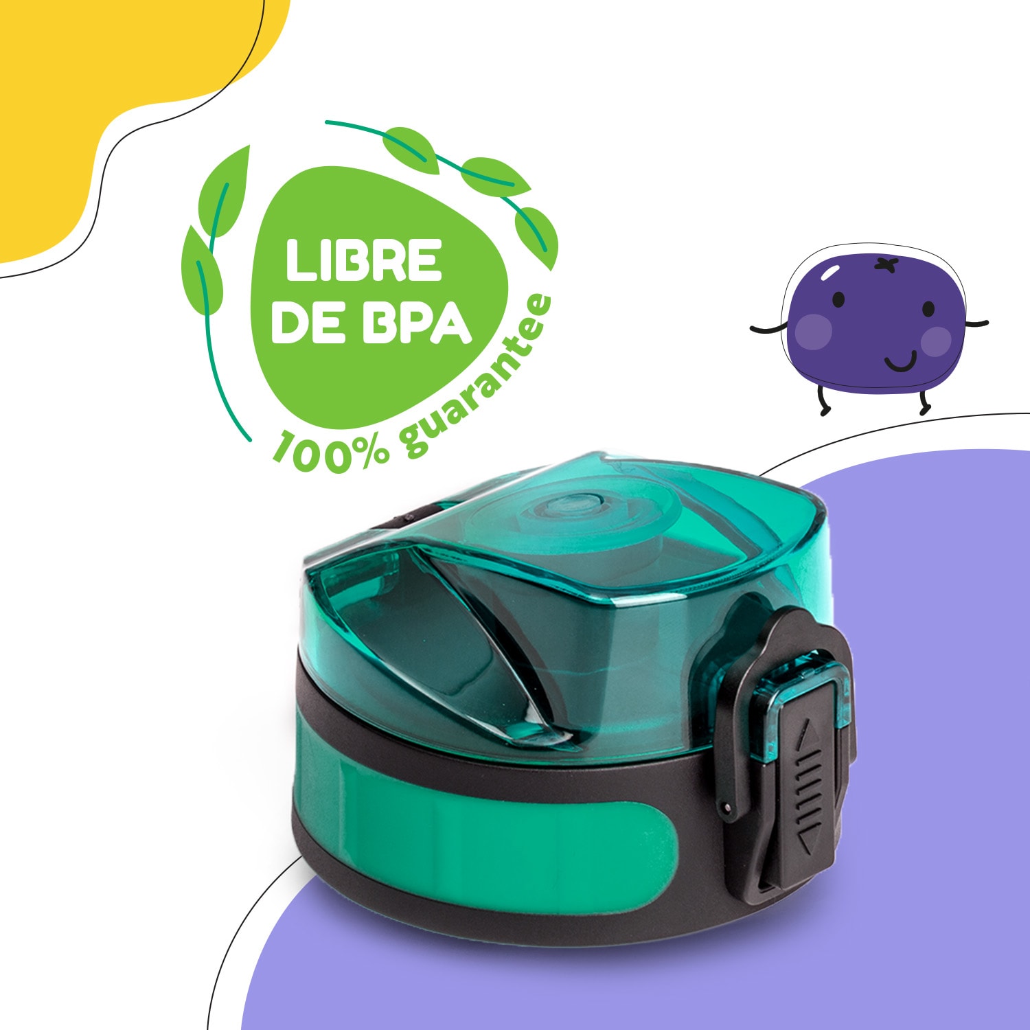 Tapa de repuesto schmatzfatz Altura: 4,5 cm Diámetro: 7 cm Sin BPA Verde Golf