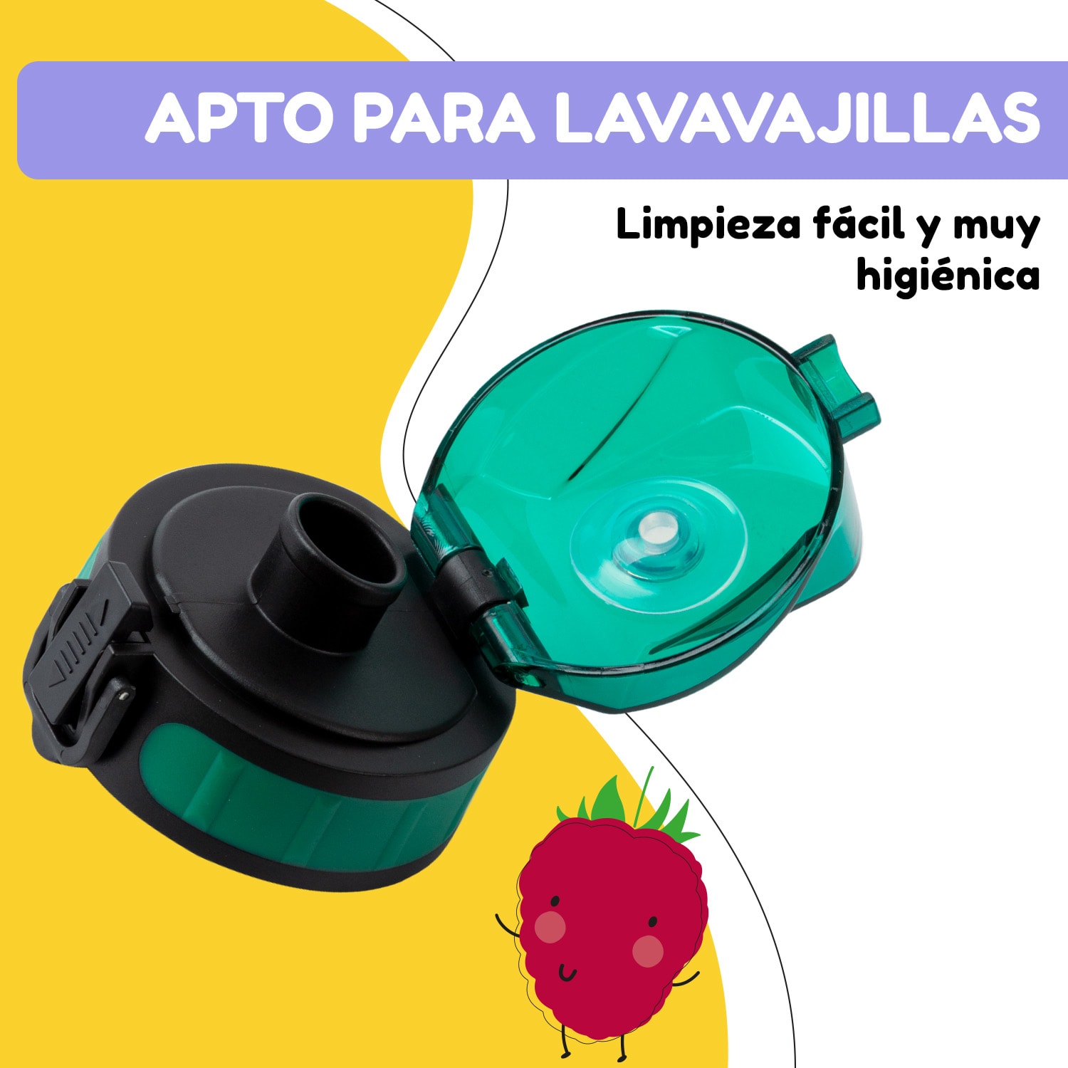 Tapa de repuesto schmatzfatz Altura: 4,5 cm Diámetro: 7 cm Sin BPA Verde Golf