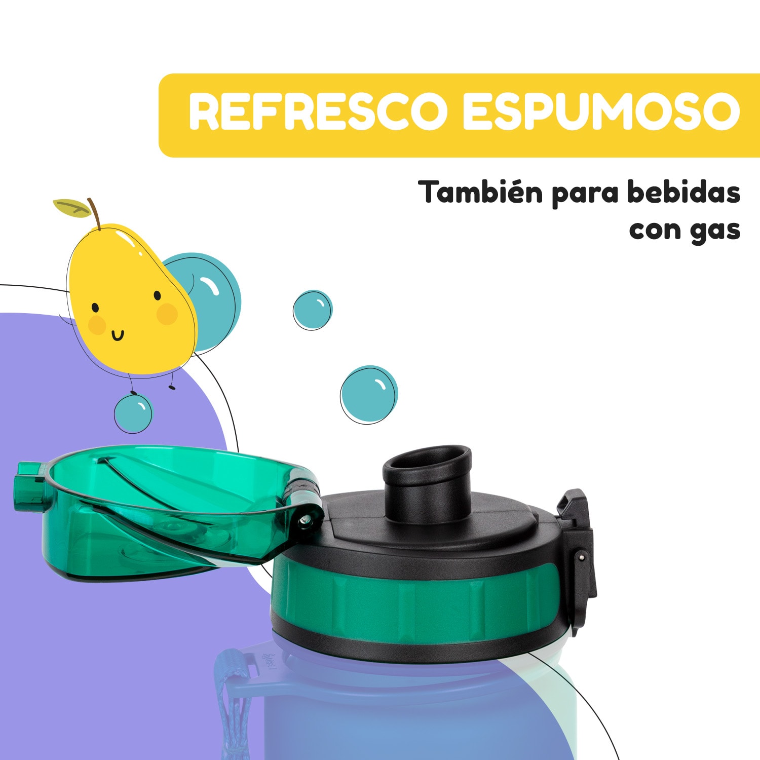 Tapa de repuesto schmatzfatz Altura: 4,5 cm Diámetro: 7 cm Sin BPA Verde Golf