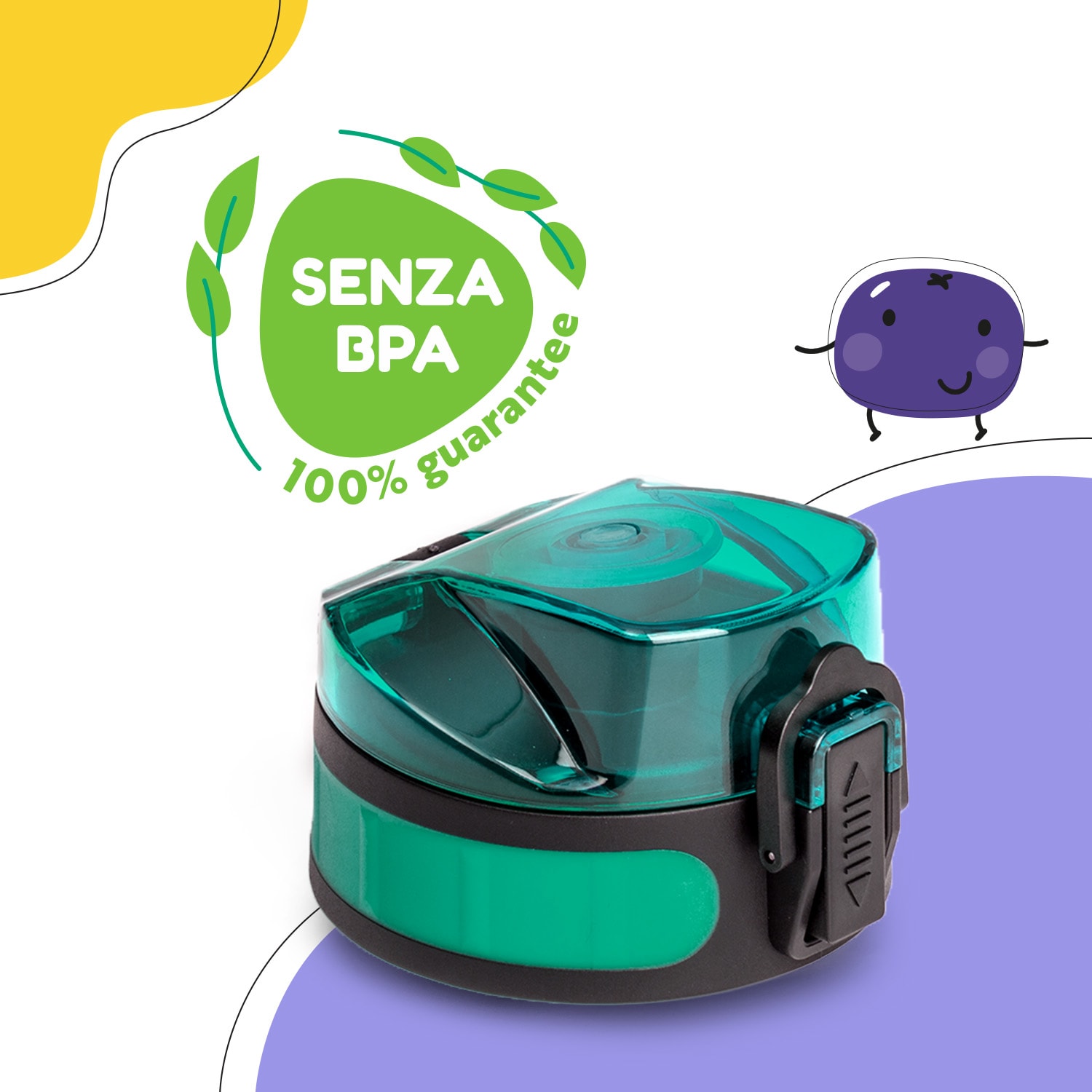 schmatzfatz, coperchio di ricambio, altezza: 4,5 cm, diametro: 7 cm, senza BPA Verde prato