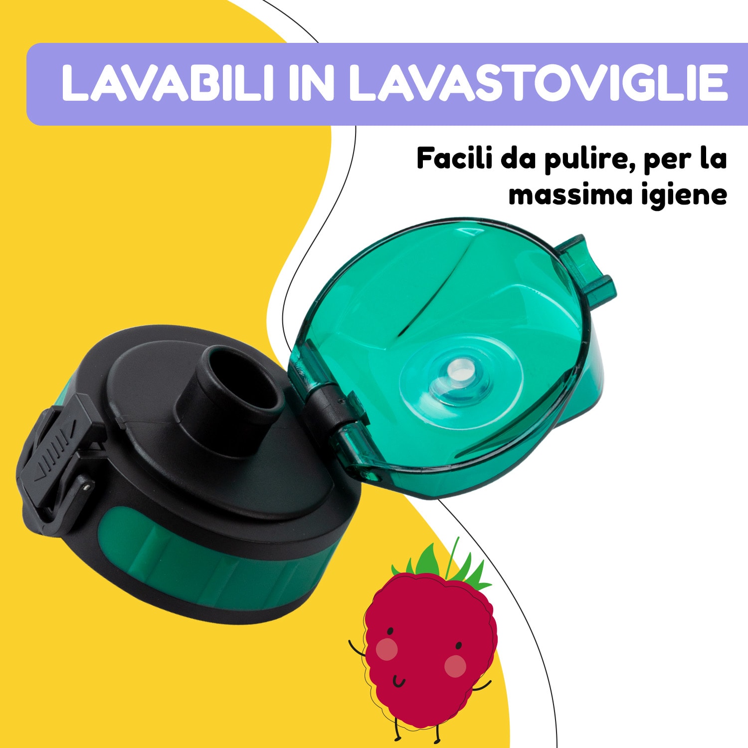 schmatzfatz, coperchio di ricambio, altezza: 4,5 cm, diametro: 7 cm, senza BPA Verde prato