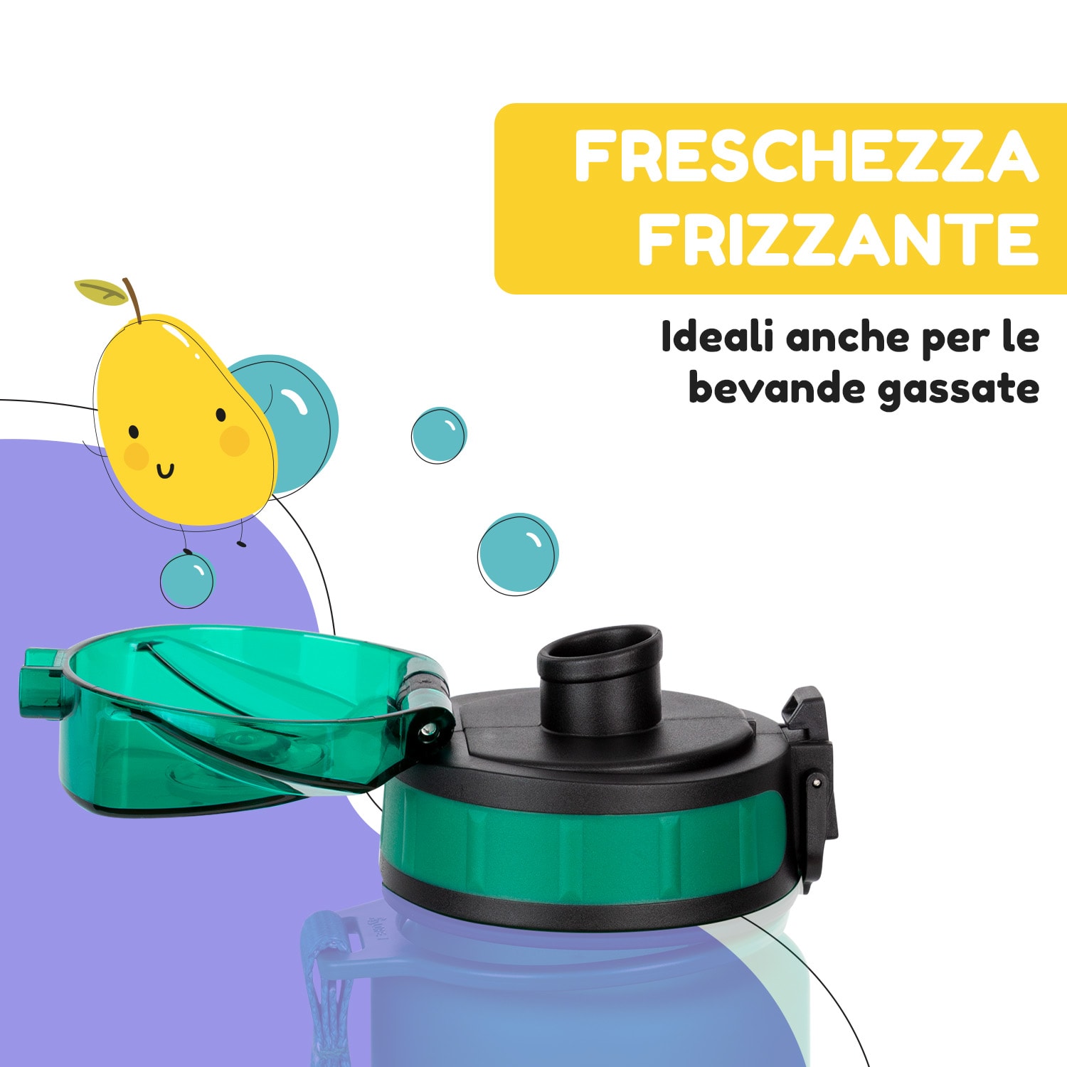 schmatzfatz, coperchio di ricambio, altezza: 4,5 cm, diametro: 7 cm, senza BPA Verde prato