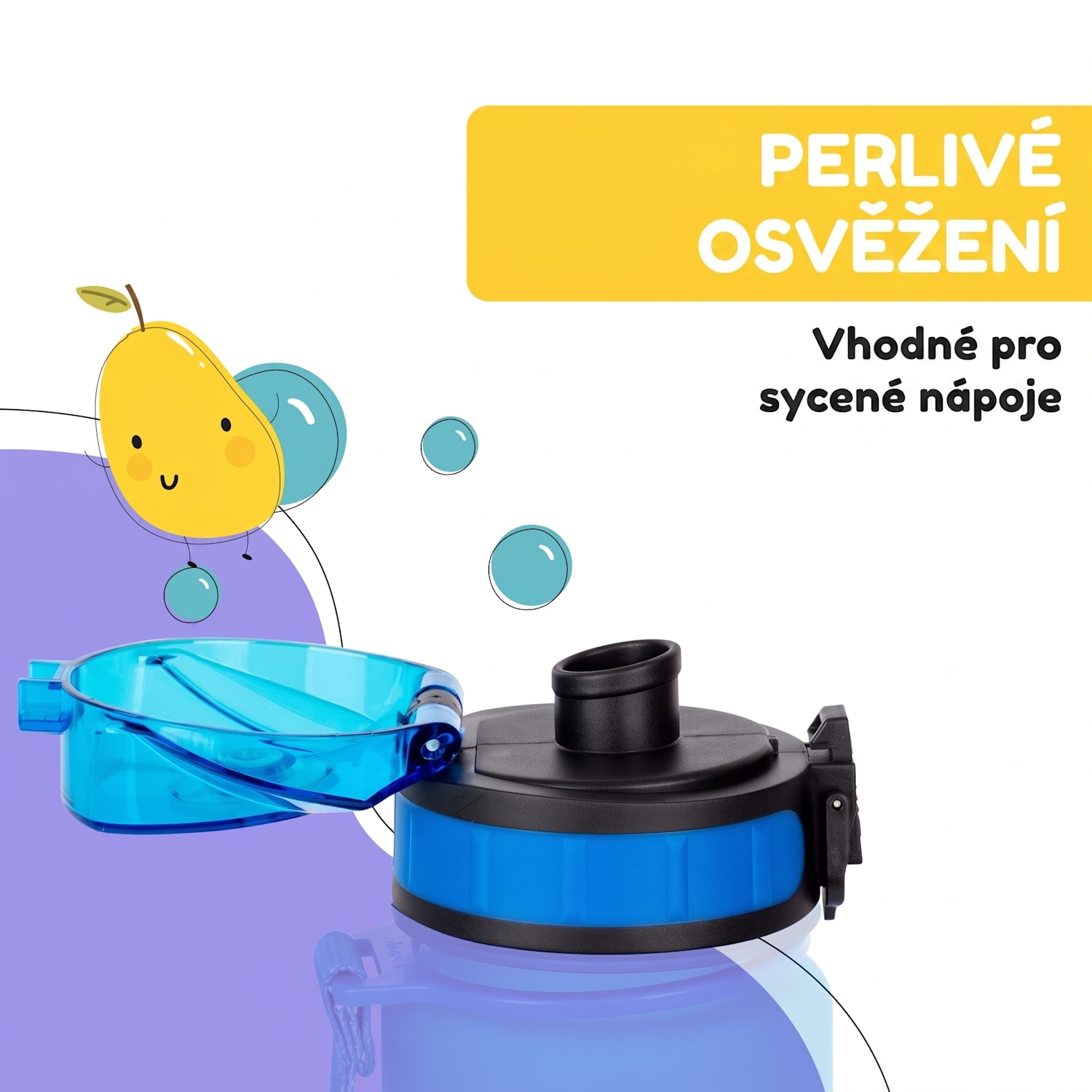 Schmatzfatz, náhradní víčko, výška: 4,5 cm, průměr: 7 cm, bez BPA Modrá