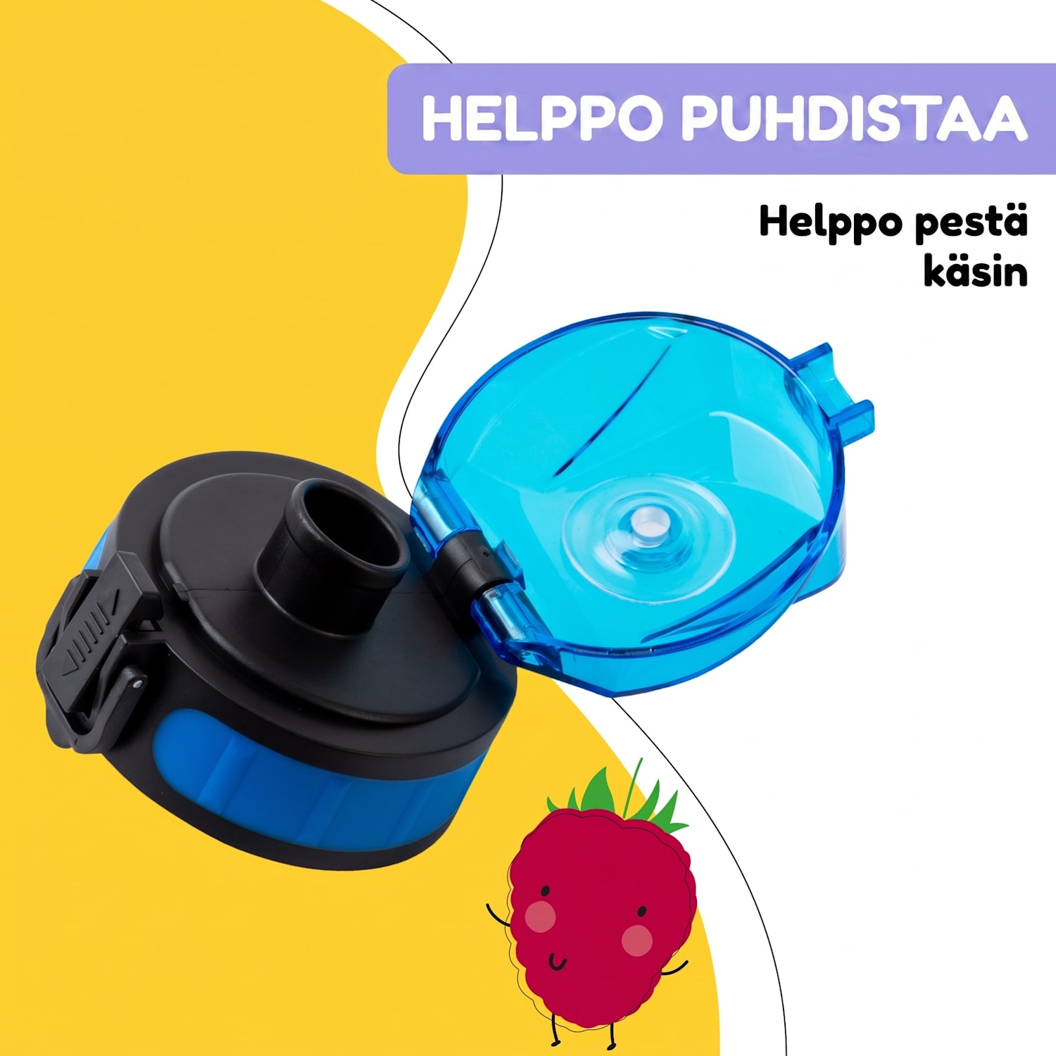 schmatzfatz Wakaba varaosakansi 350/400/500 millilitran juomapulloon | Muovinen juomaosa | BPA-vapaa Sininen