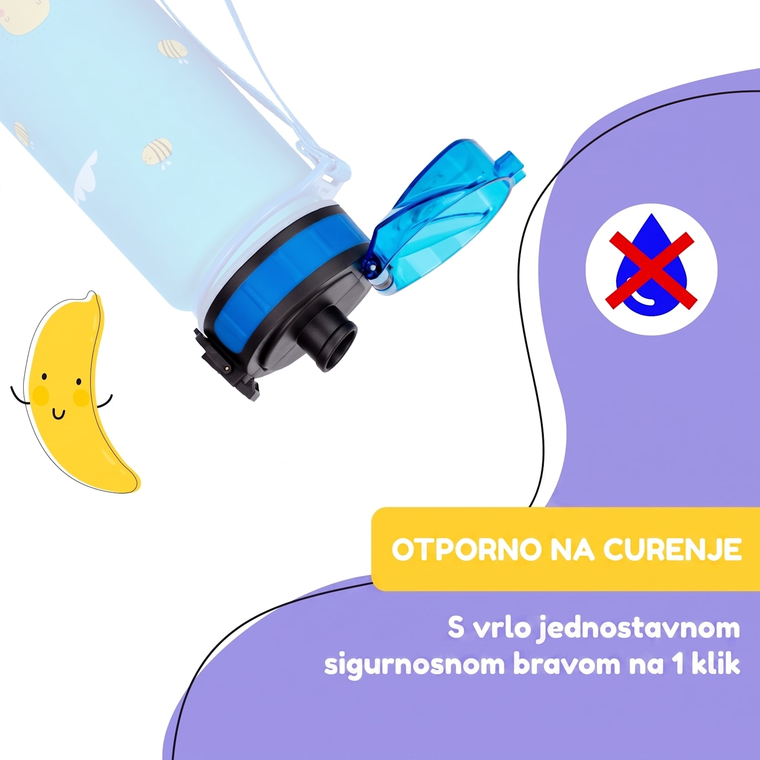 Schmatzfatz, rezervni poklopac, visina: 4,5 cm, promjer: 7 cm, bez BPA Plava