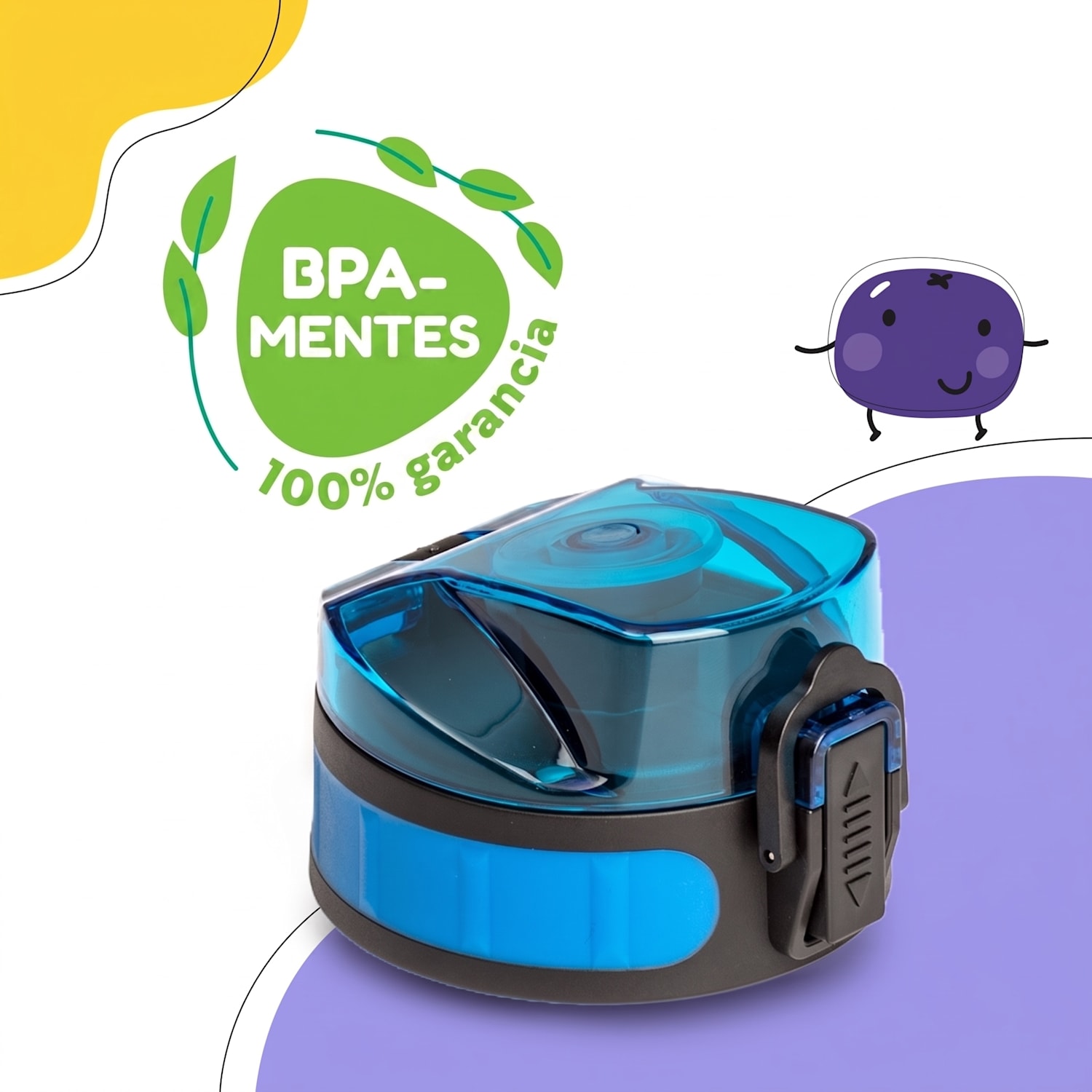 Schmatzfatz, tartalék kupak, magasság: 4,5 cm, átmérő: 7 cm, BPA-mentes Kék