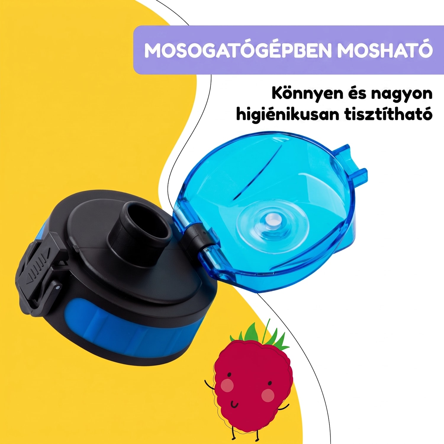 Schmatzfatz, tartalék kupak, magasság: 4,5 cm, átmérő: 7 cm, BPA-mentes Kék