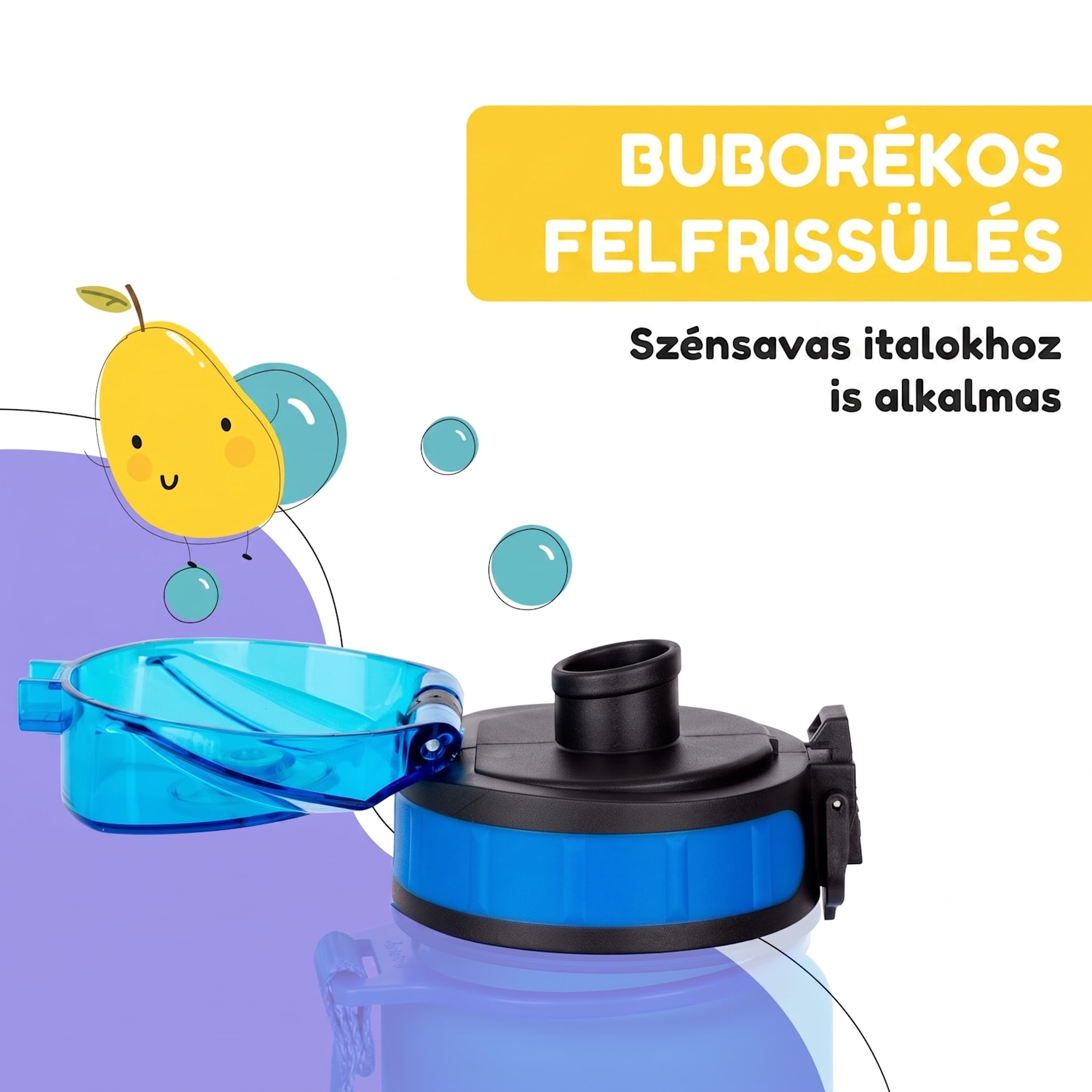 Schmatzfatz, tartalék kupak, magasság: 4,5 cm, átmérő: 7 cm, BPA-mentes Kék