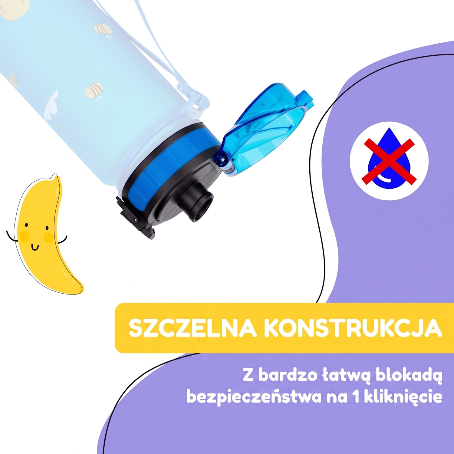 Schmatzfatz, zapasowa zakrętka, wysokość: 4,5 cm, średnica: 7 cm, bez BPA Niebieski