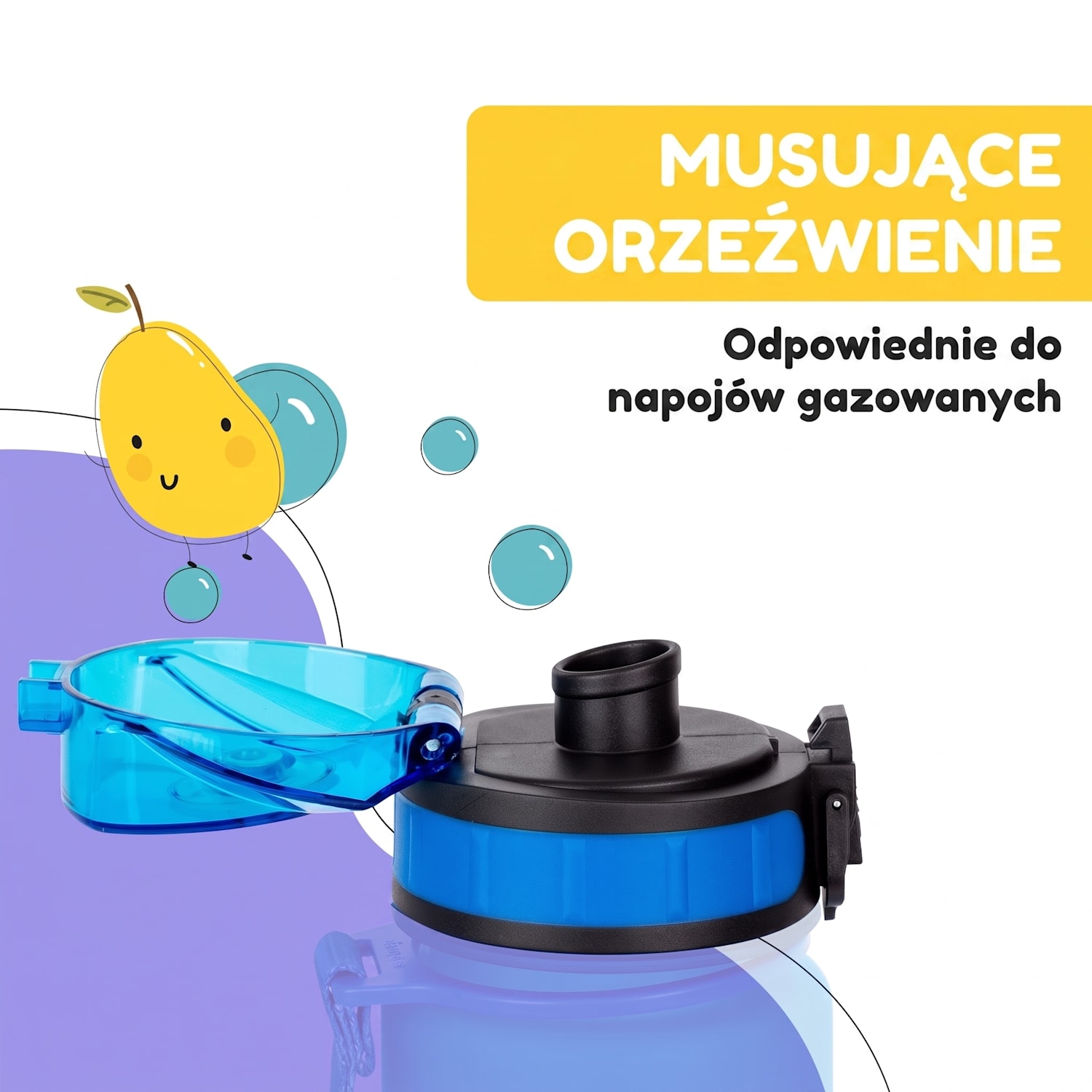 Schmatzfatz, zapasowa zakrętka, wysokość: 4,5 cm, średnica: 7 cm, bez BPA Niebieski