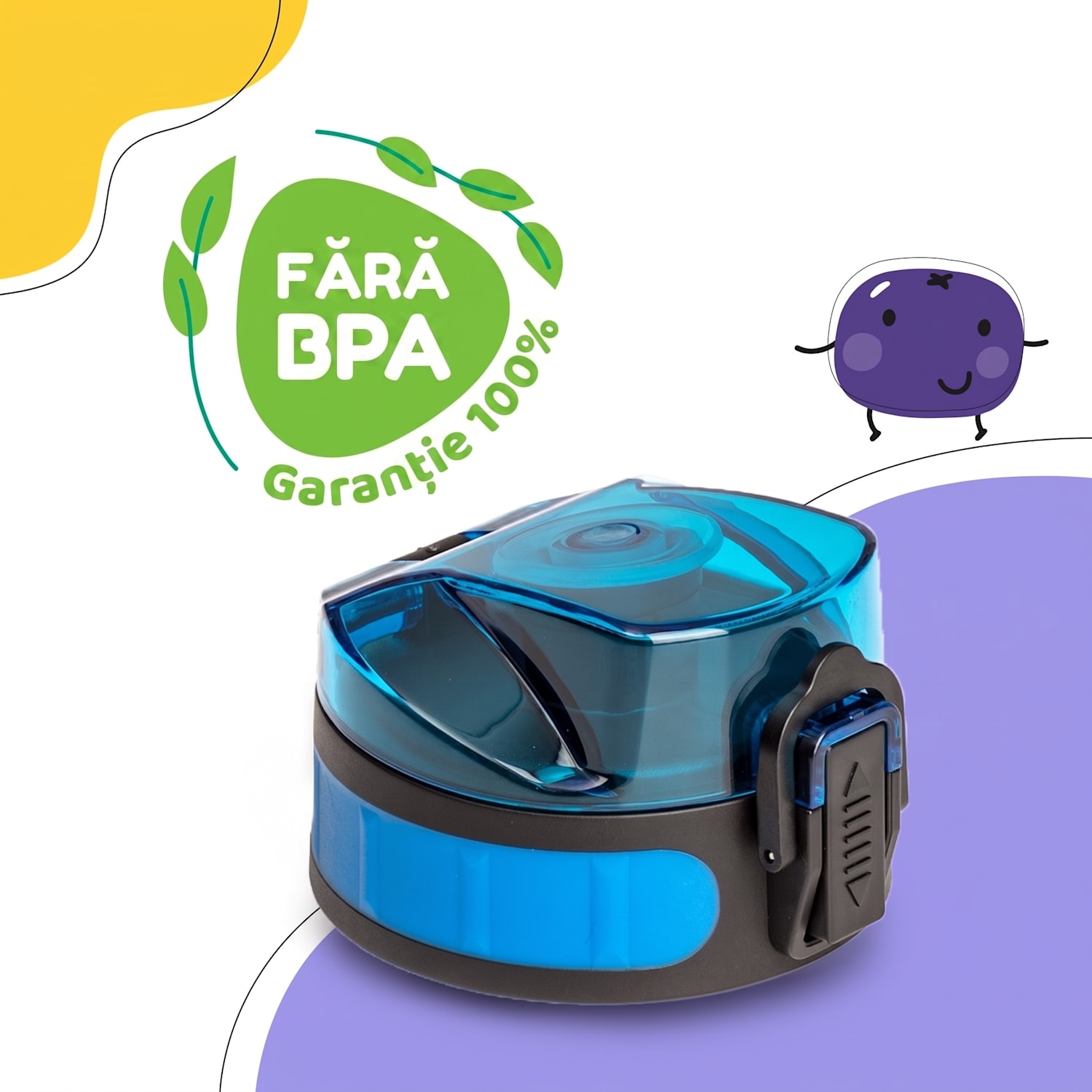 Schmatzfatz, capac de rezervă, înălțime: 4,5 cm, diametru: 7 cm, fără BPA Albastru