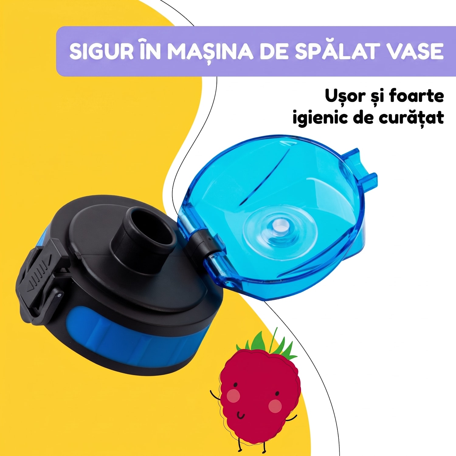 Schmatzfatz, capac de rezervă, înălțime: 4,5 cm, diametru: 7 cm, fără BPA Albastru