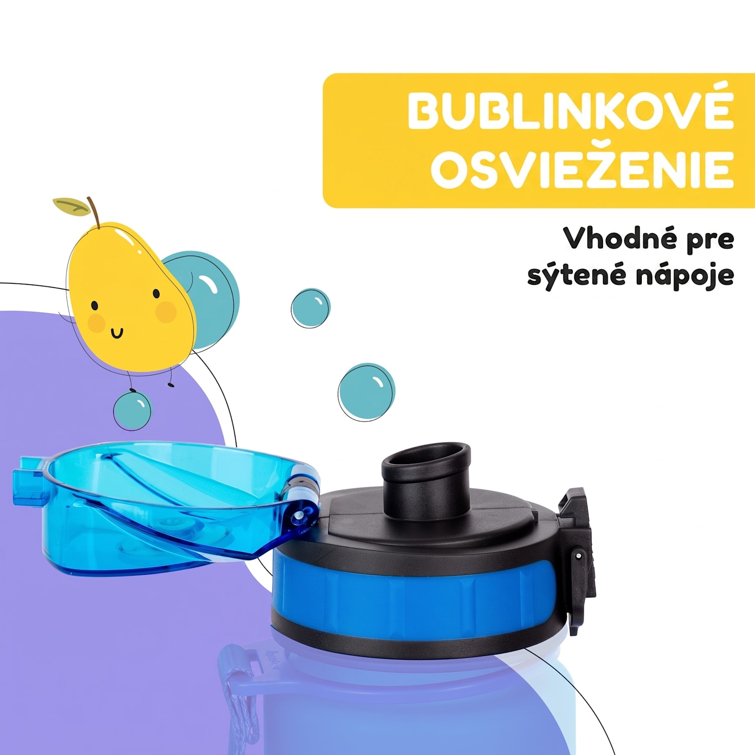 Schmatzfatz, náhradný vrchnák, výška: 4,5 cm, priemer: 7 cm, bez BPA Modrá