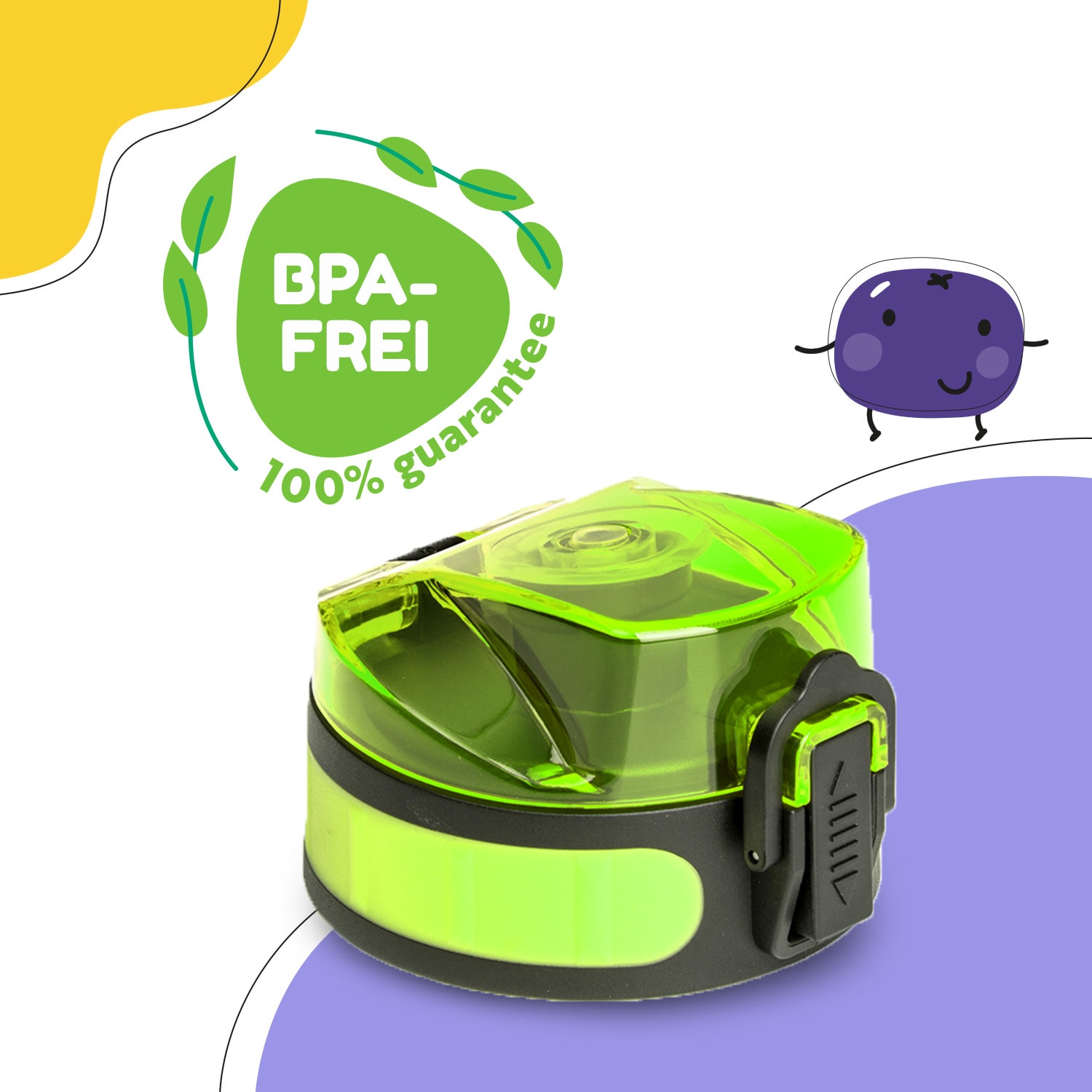 Schmatzfatz Ersatzdeckel Höhe: 4,5 cm Durchmesser: 7 cm BPA-frei Limettengrün